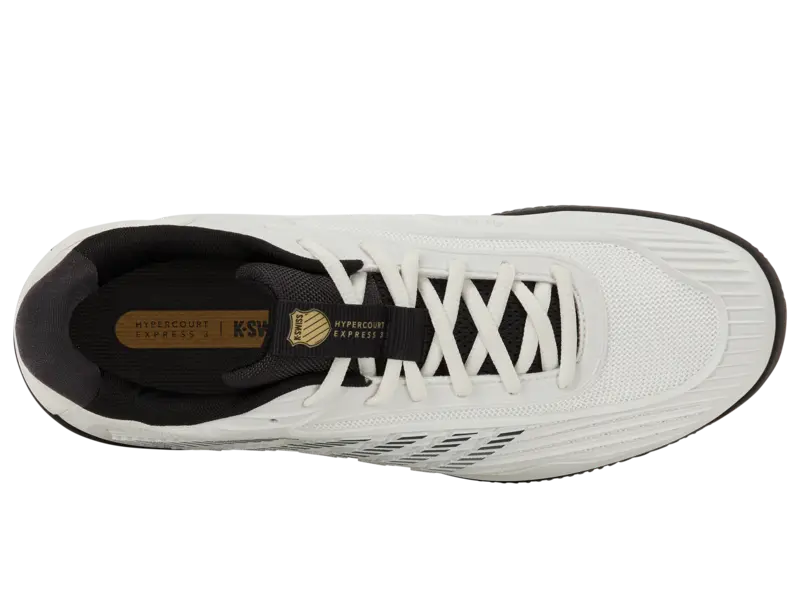 KSwiss Men's Tennis Shoes Hypercourt Express 3 - Clay Court - Blanc/Moonless/Gold