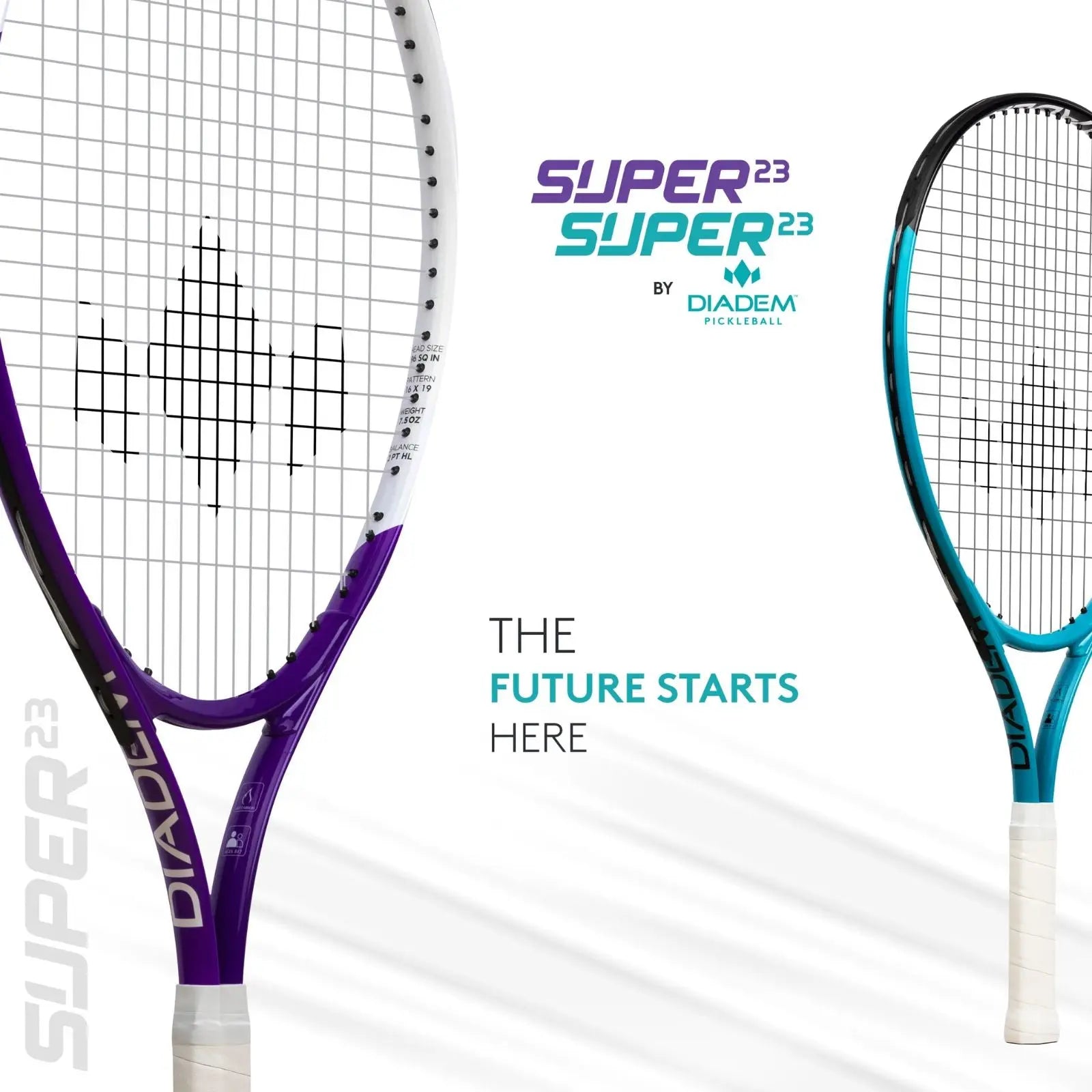 Diadem Junior Tennis Racquet Super 23 Teal