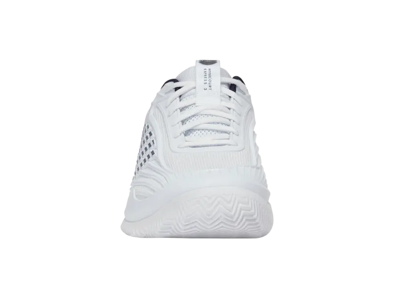KSwiss Men's Tennis Shoes Hypercourt Express 3 - Clay Court - White/Peacoat/Silver