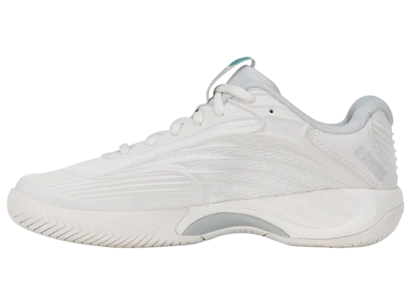 KSwiss Women's Tennis Shoes Hypercourt Express 3 - All Court - Blanc / Gray/Baltic