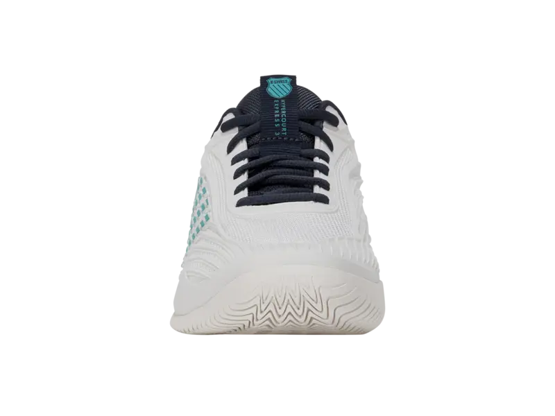 KSwiss Men's Tennis Shoes Hypercourt Express 3 - All Court - Blanc /Carbon/Baltic