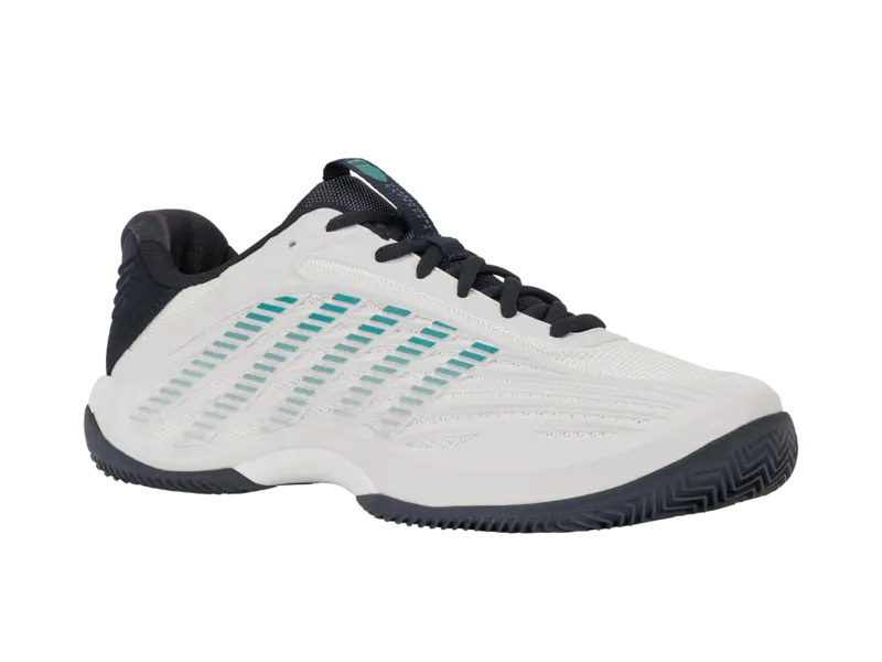 KSwiss Men's Tennis Shoes Hypercourt Express 3 - Clay Court - Blanc /Carbon/Baltic