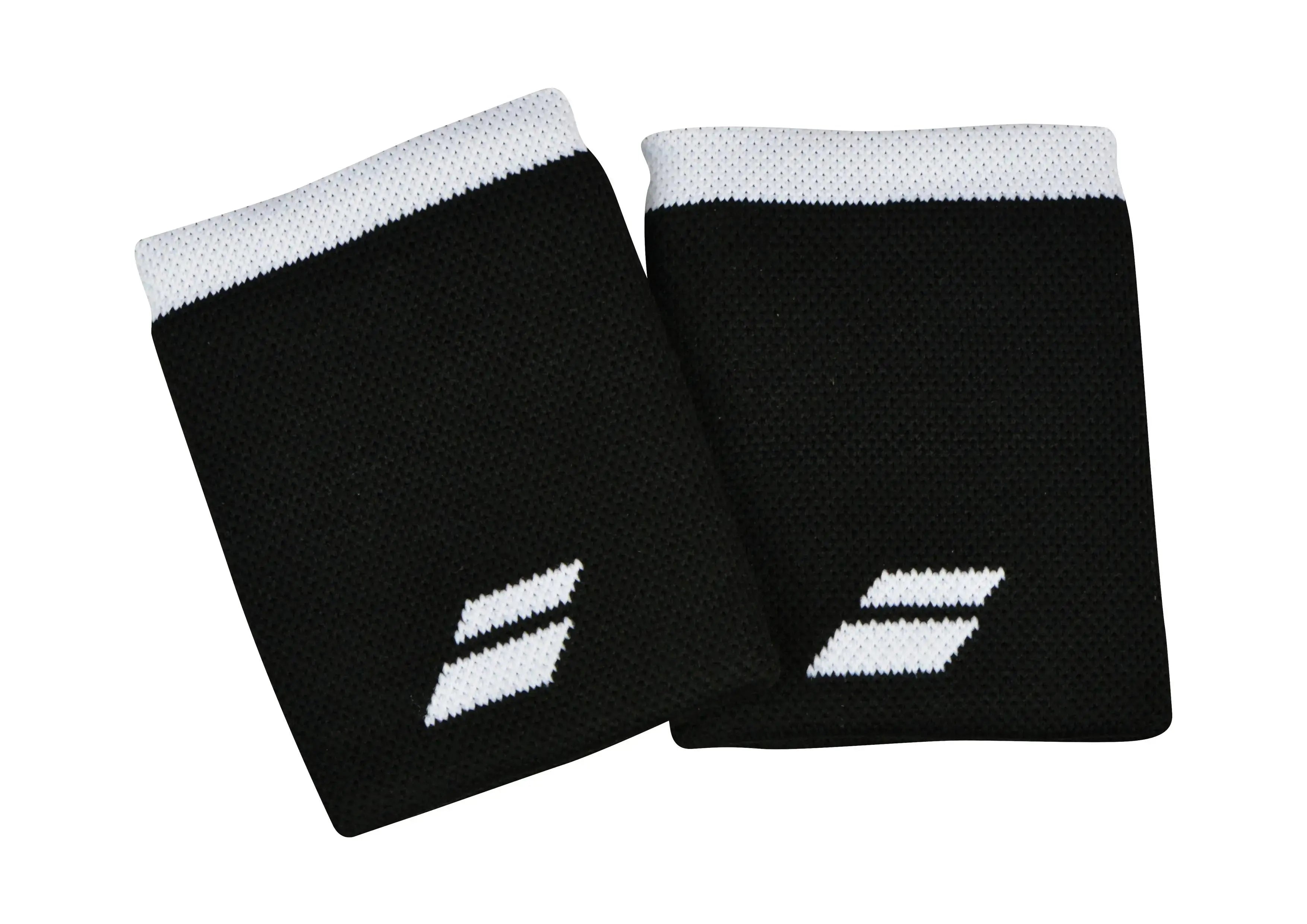 Babolat Logo Wristband Jumbo - Black/White - 2 Pack