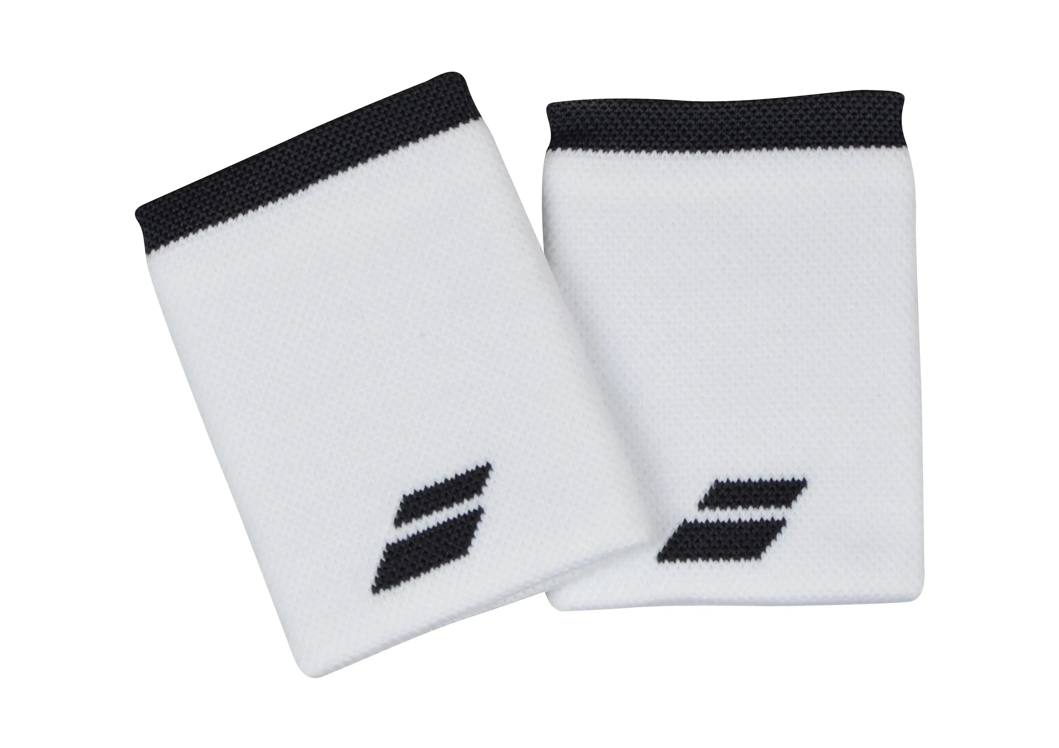 Babolat Logo Wristband Jumbo - White/Black - 2 Pack