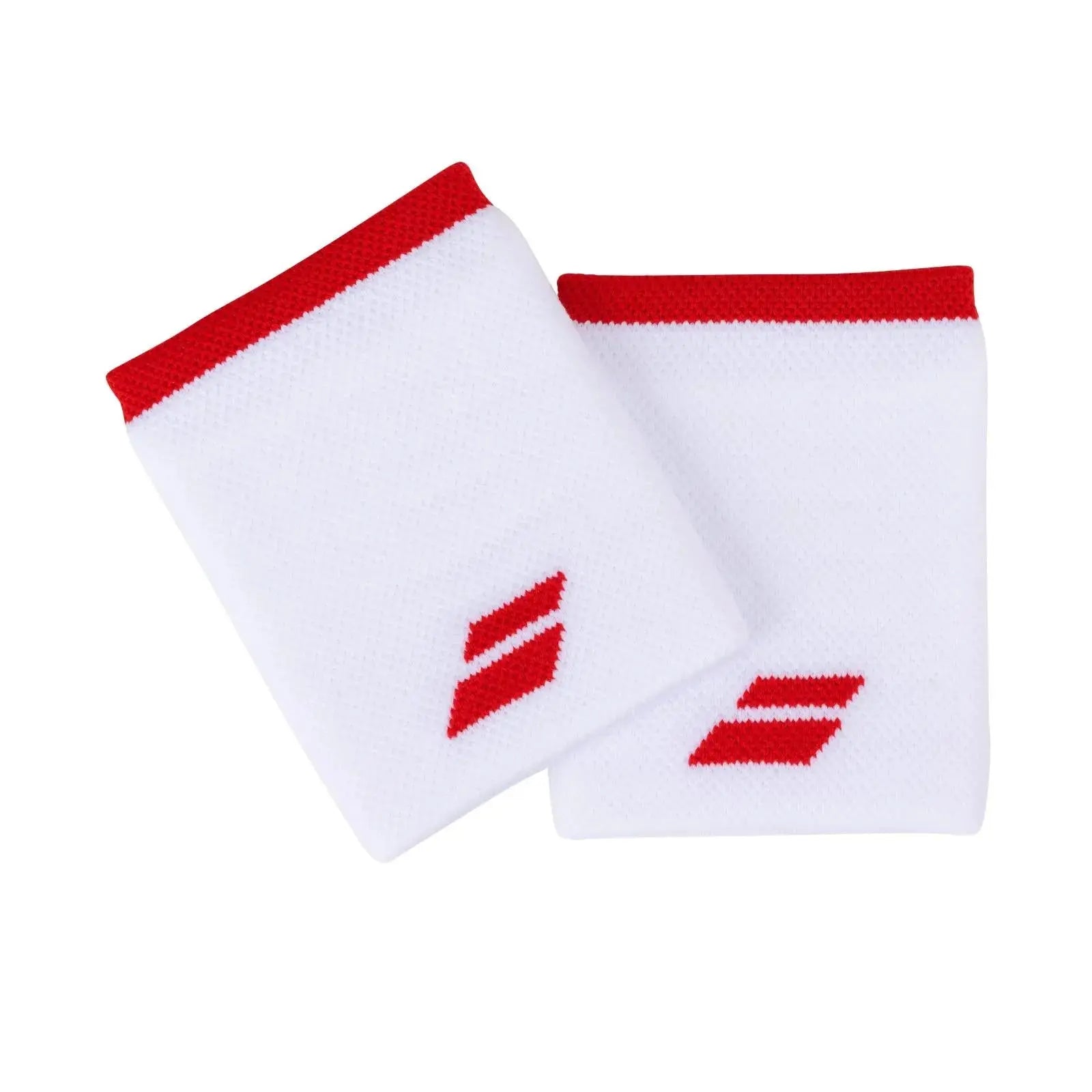 Babolat Logo Wristband Jumbo - White/Red - 2 Pack