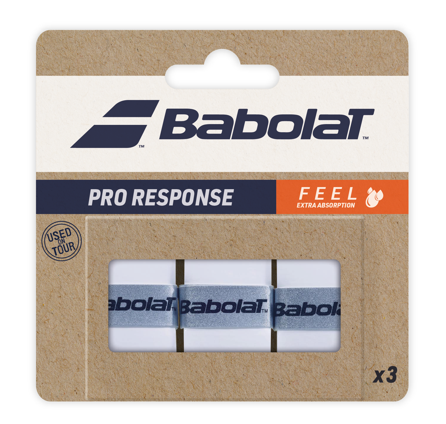 Babolat Tennis Overgrip PRO Response 3 Pack - White