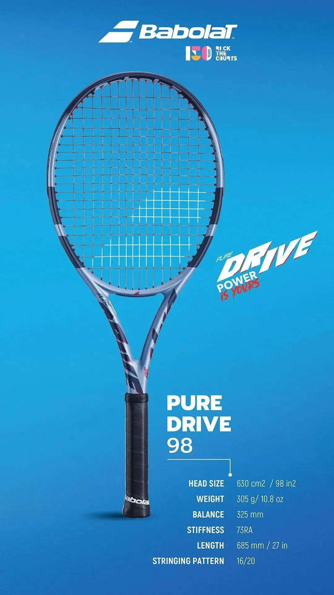 Babolat Tennis Racquet Pure Drive 98(305g) - Demo