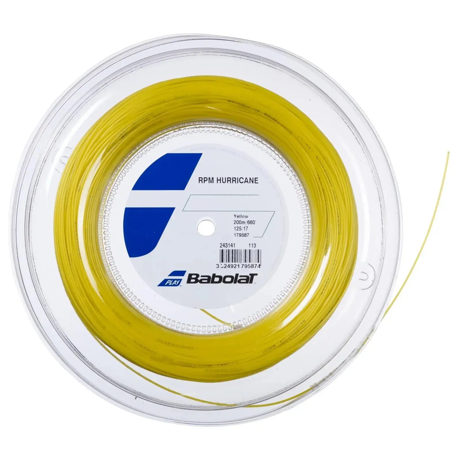 Babolat Tennis String RPM Hurricane 200M - 1.25 (17) - Yellow