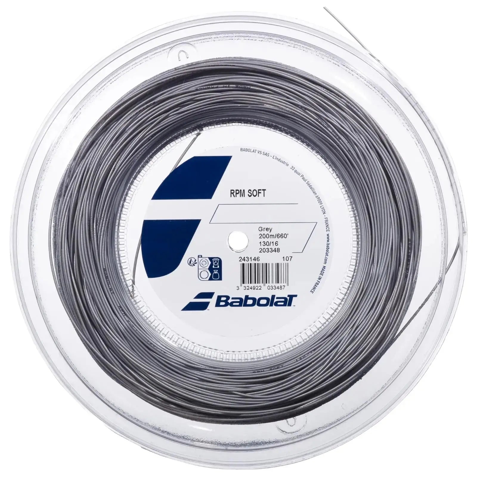 Babolat Tennis String RPM Soft 12M - 1.30 (16) - Silver
