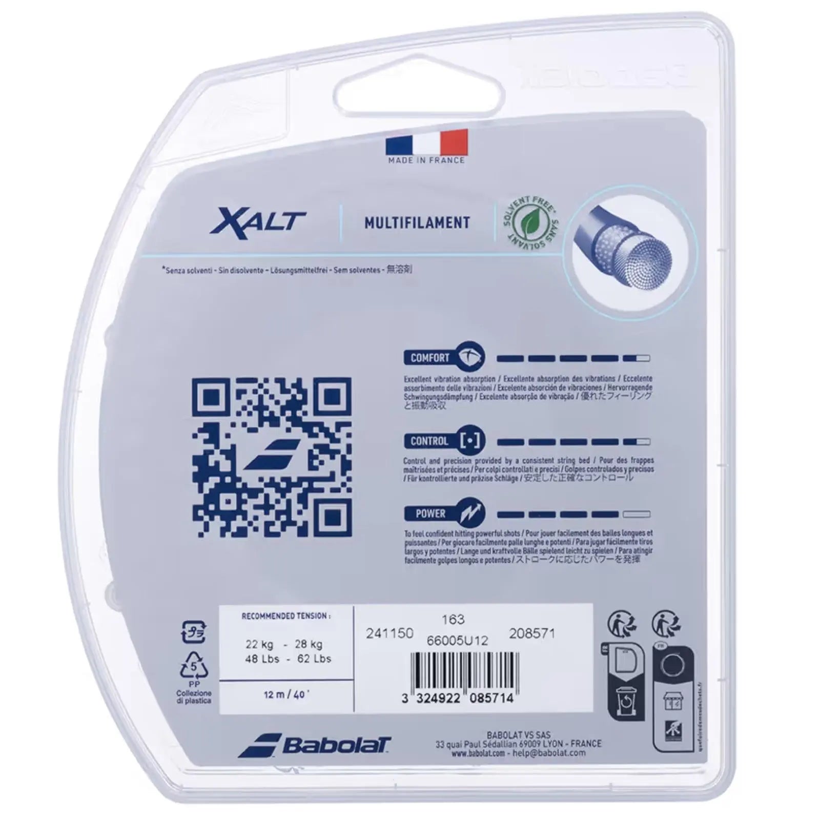 Babolat Tennis String XALT 12M - 1.25 (17) - Natural