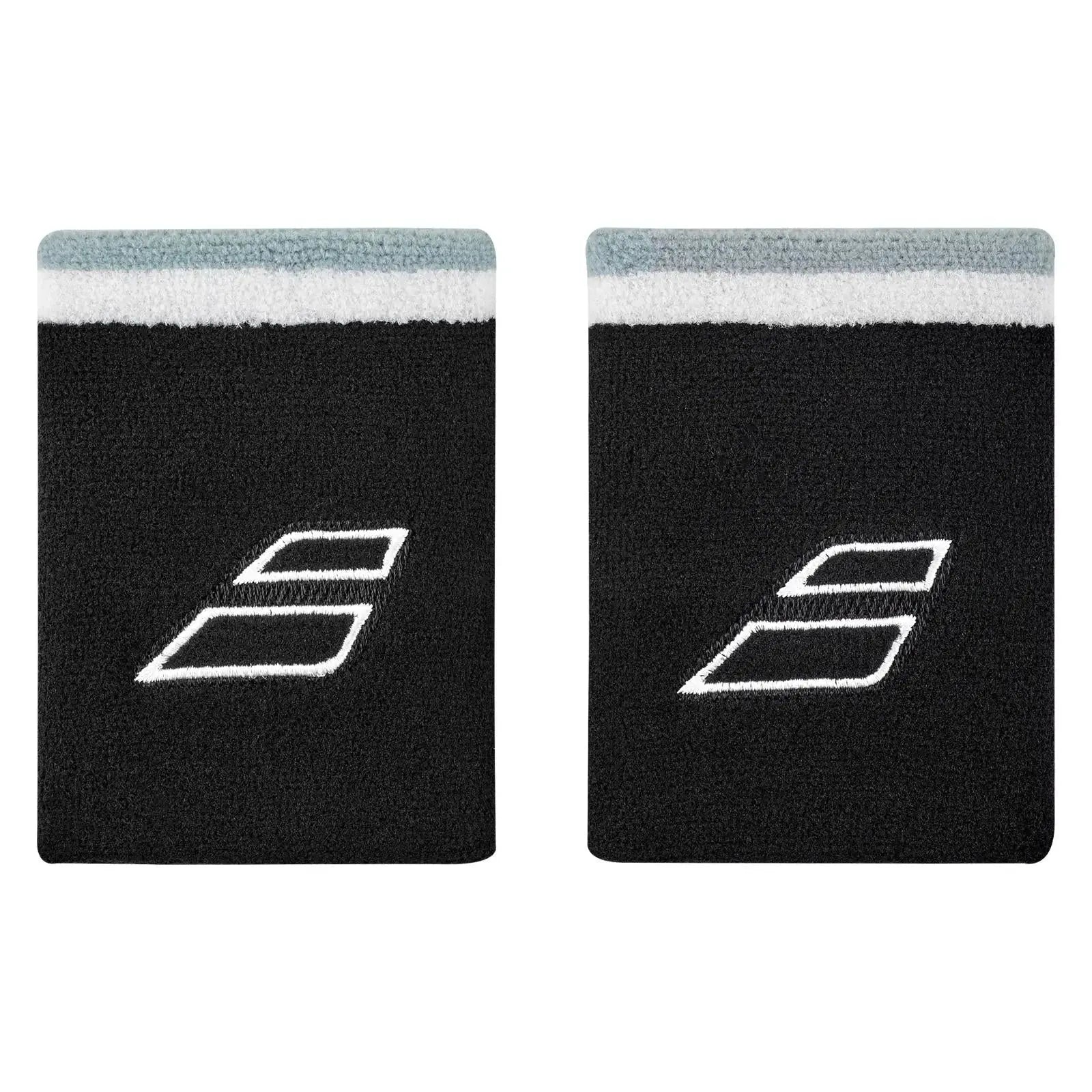 Babolat Terry Jumbo Wristband - Black/White - 2 Pack