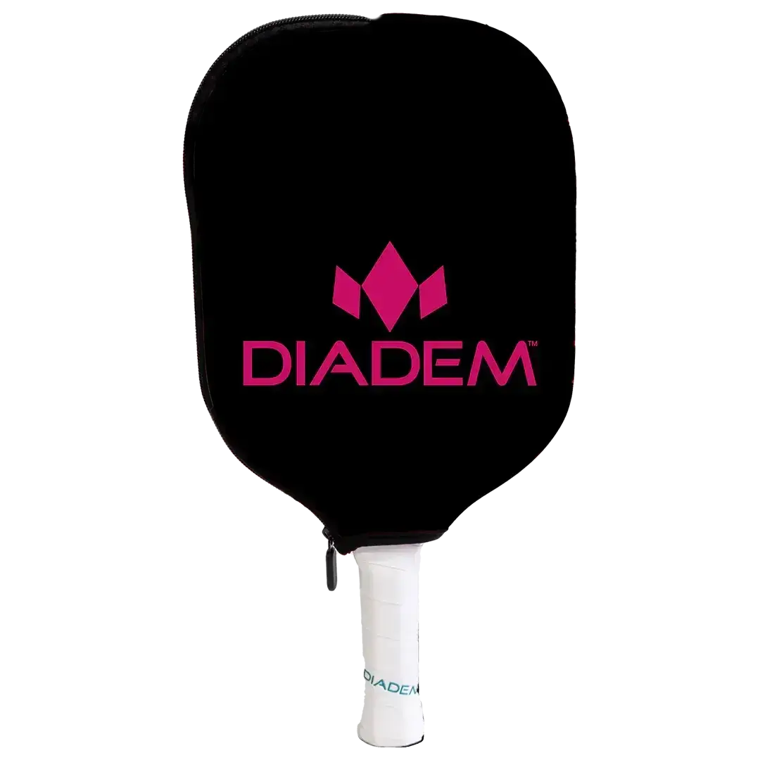 Diadem Pickleball Paddle Cover - Black W/Pink