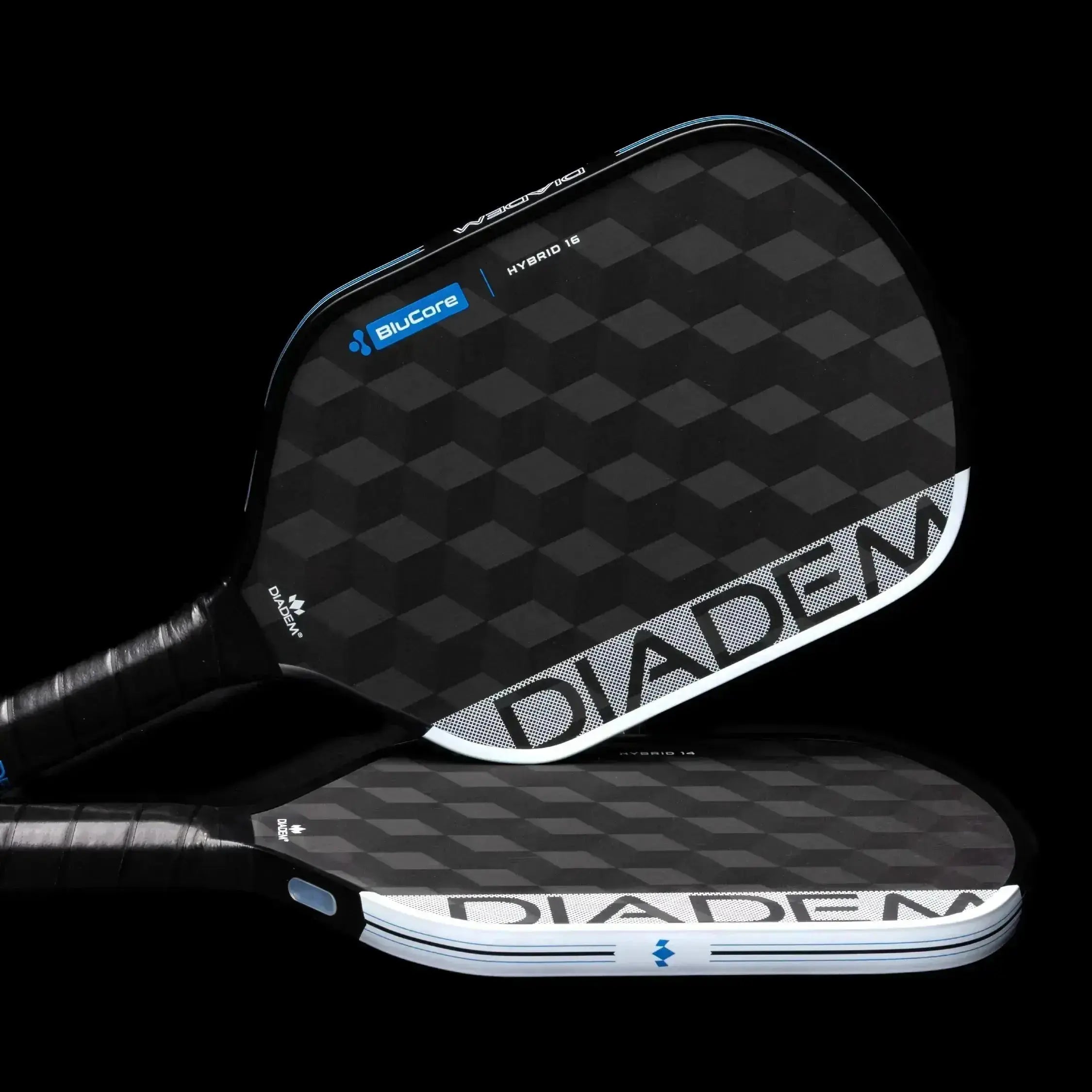 Diadem Pickleball Paddle Edge Blucore 16mm Hybrid Shape - Black