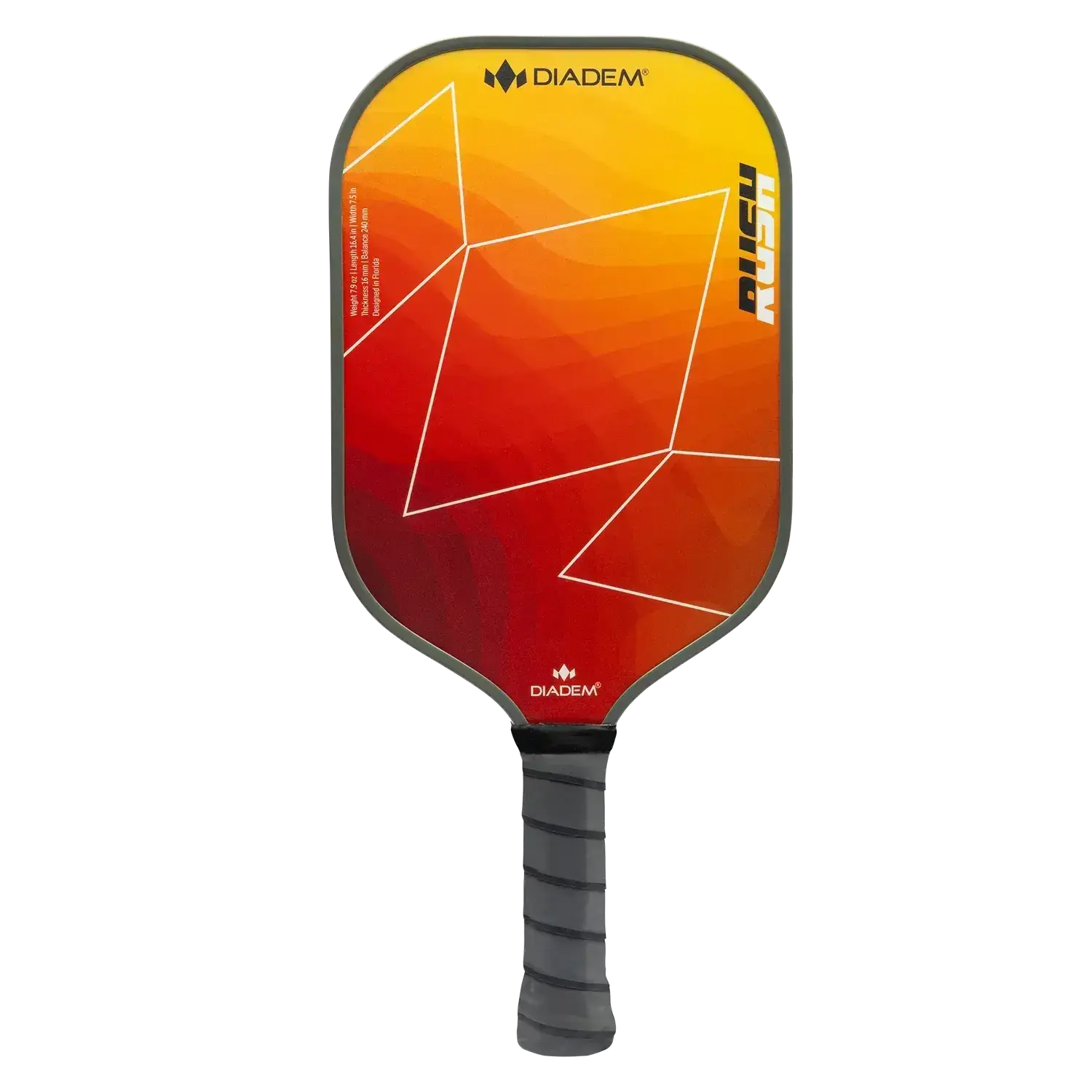 Diadem Pickleball Paddle Rush - Sunset 16mm