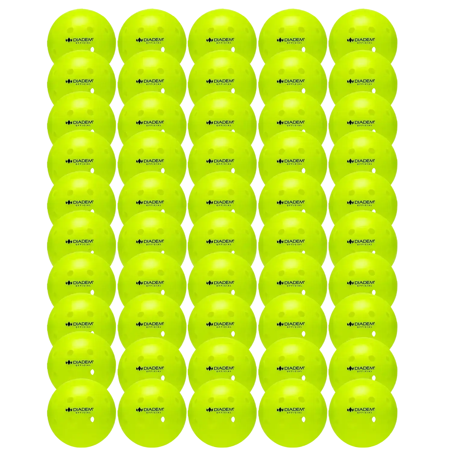 Diedem Official Pickleball Outdoor Ball - 50 Pk Neon