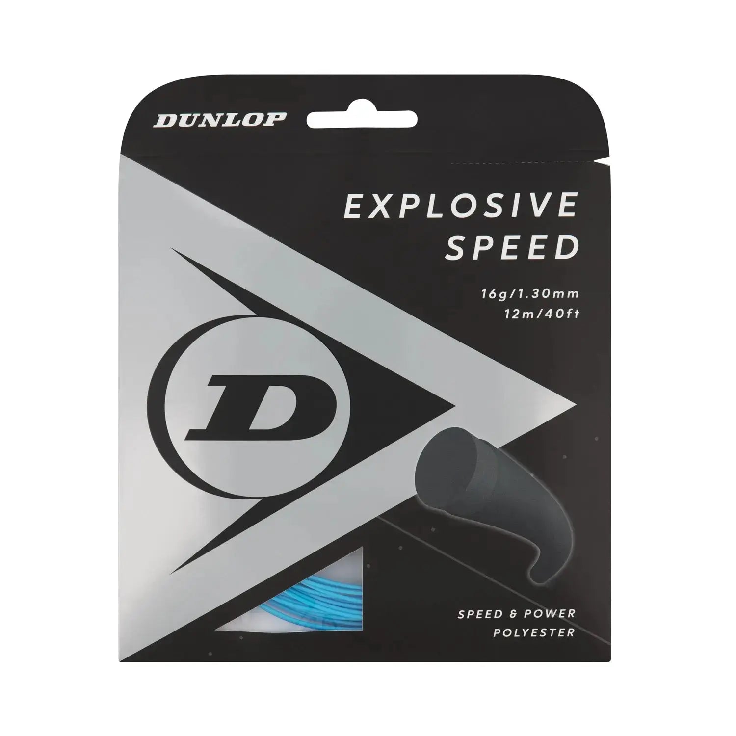 Dunlop Tennis String Explosive Speed 16G Set Blue - Polyester - Round