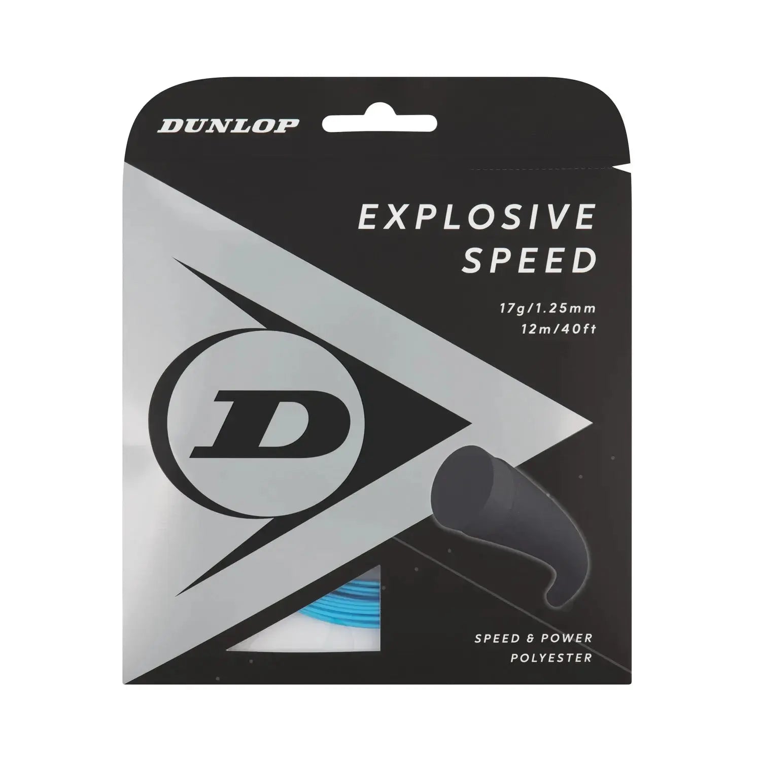Dunlop Tennis String Explosive Speed 17G 1.25mm Set Blue - Polyester - Round
