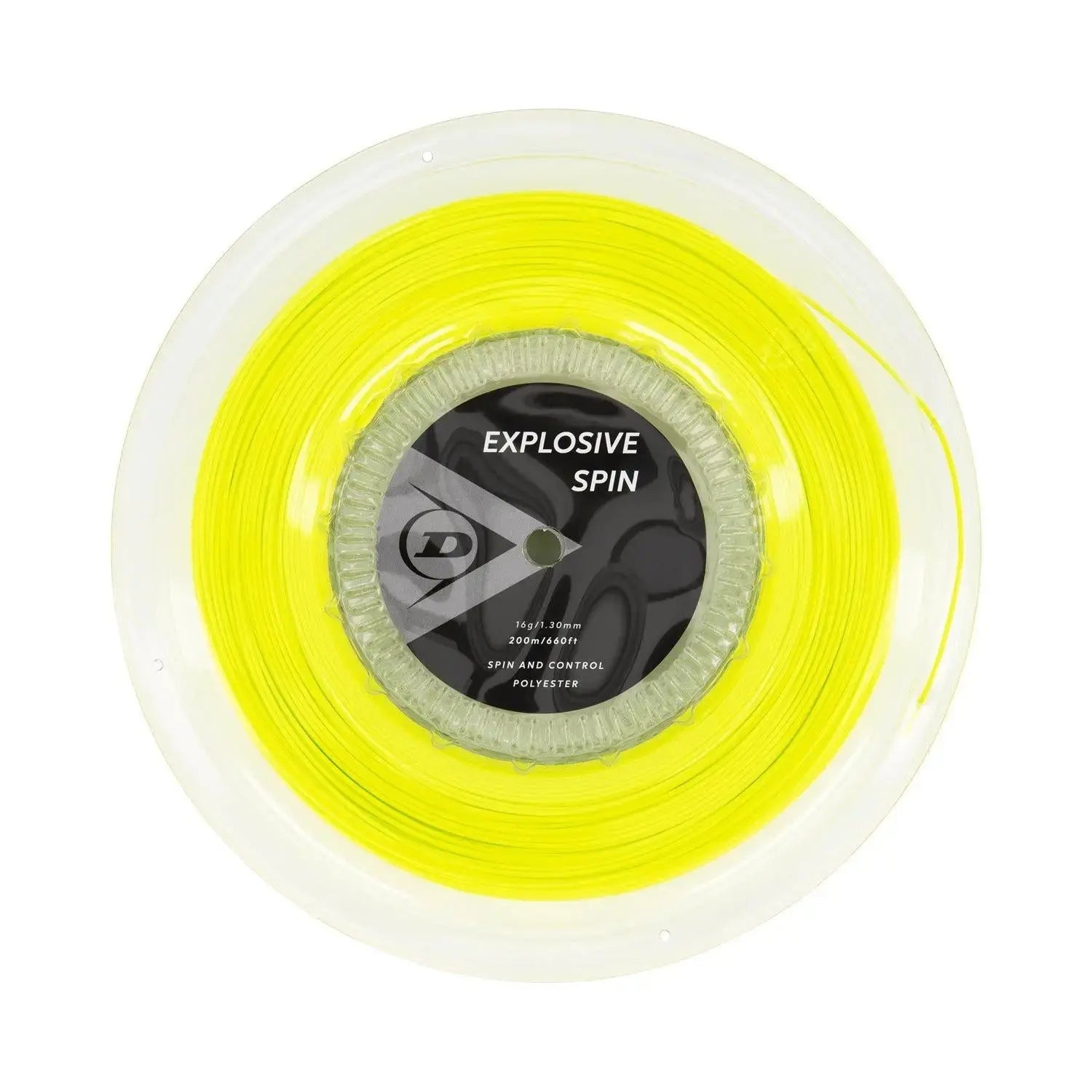 Dunlop Tennis String Explosive Spin 16G 200M Reel Yellow - Polyester - Shaped