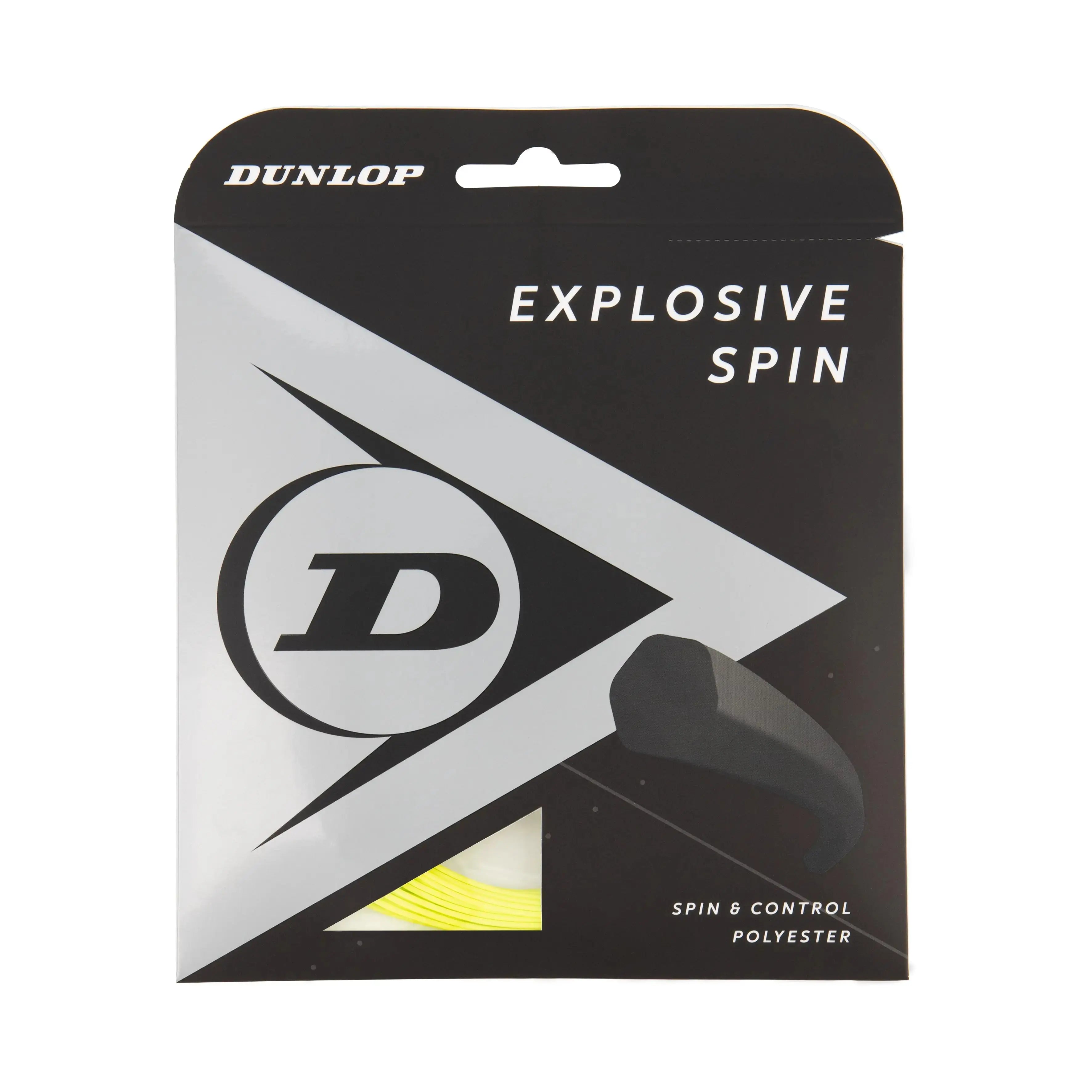 Dunlop Tennis String Explosive Spin 16G Set Yellow - Polyester - Shaped