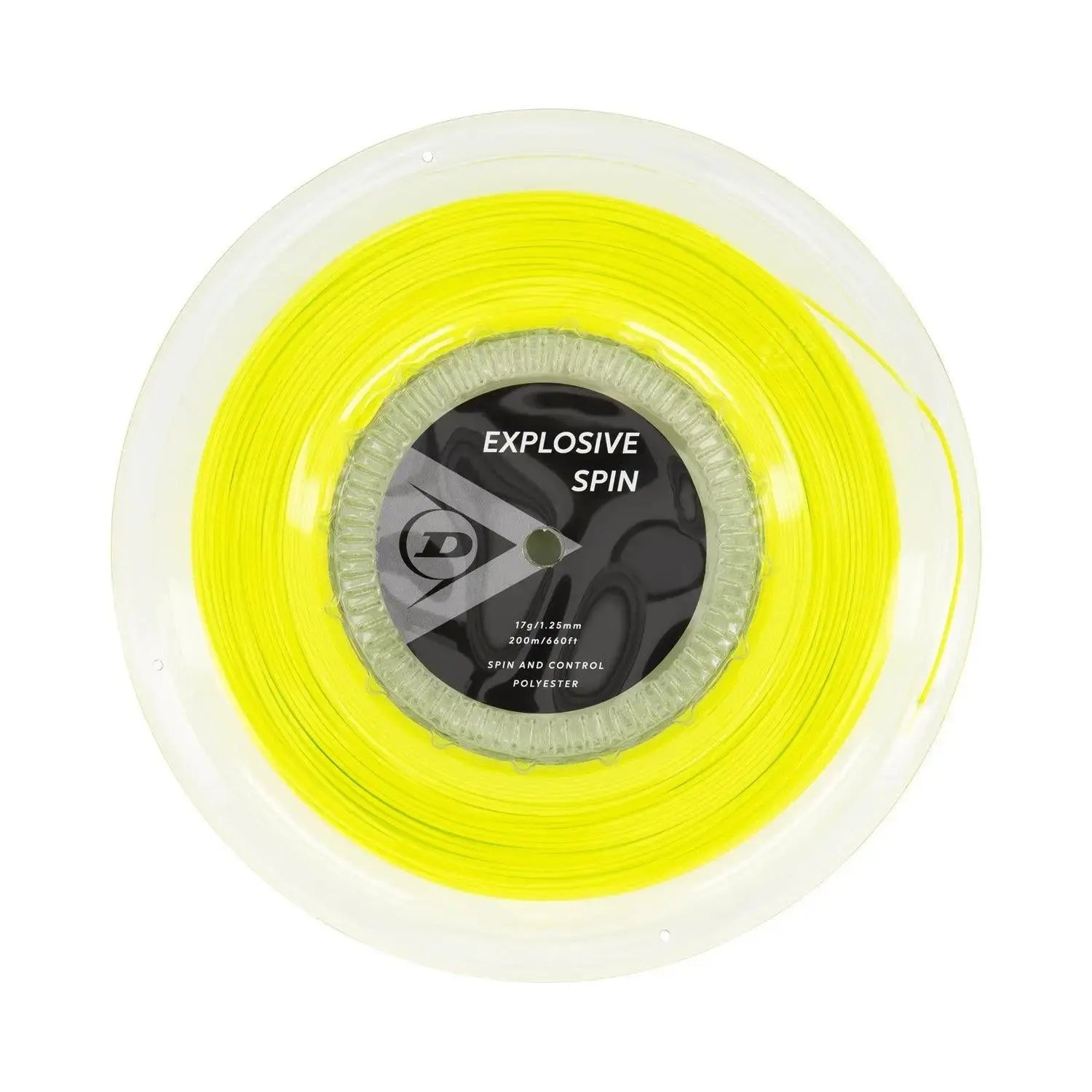 Dunlop Tennis String Explosive Spin 17G 200M Reel Yellow - Polyester - Shaped
