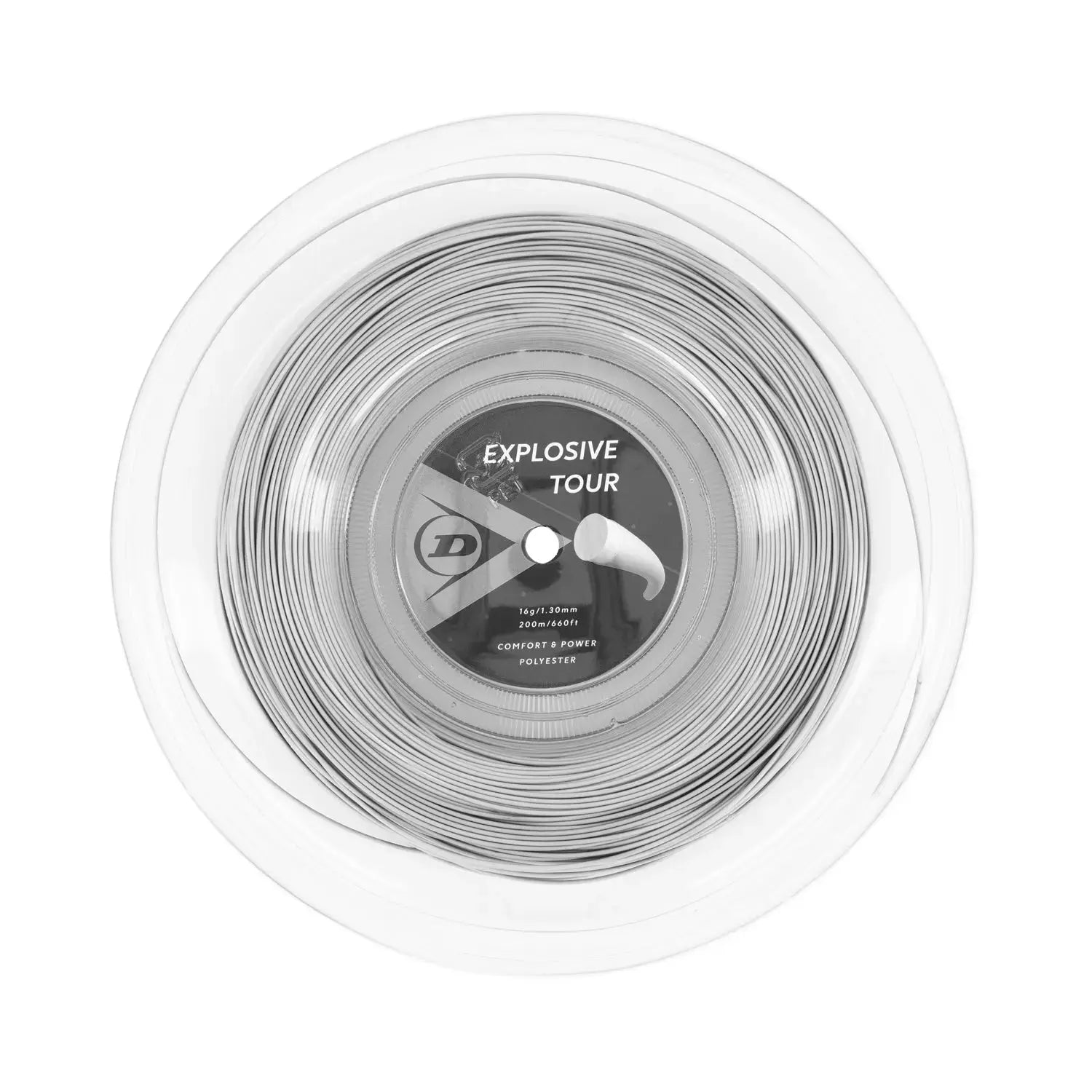 Dunlop Tennis String Explosive Tour 16G 200M Reel Silver - Polyester - Round
