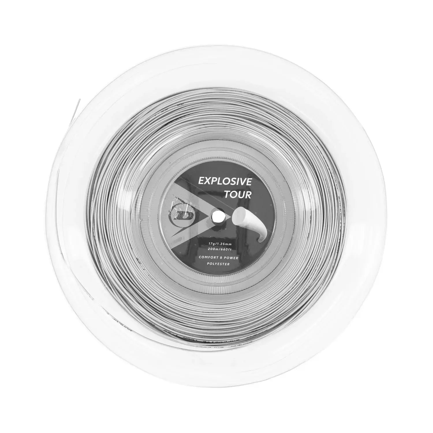 Dunlop Tennis String Explosive Tour 17G 200M Reel Silver - Polyester - Round