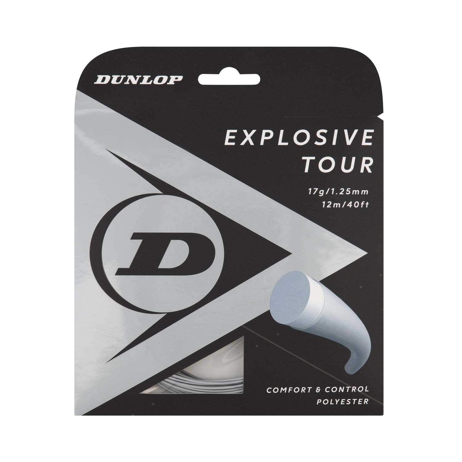 Dunlop Tennis String Explosive Tour 17G Set Silver - Polyester - Round