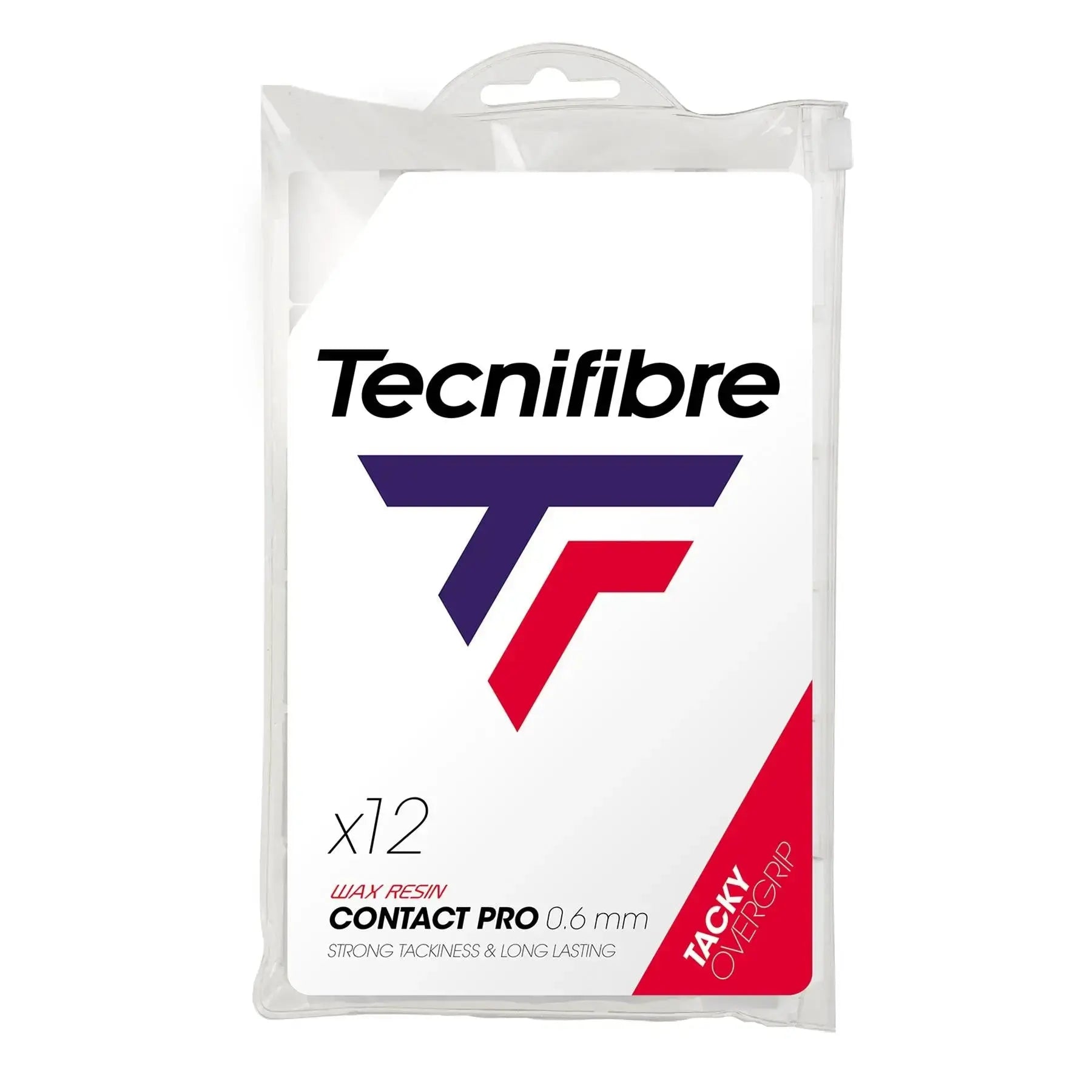 Tecnifibre Over Grip Contact PRO- Wax Resin 0.6Mm-12 Pack - White