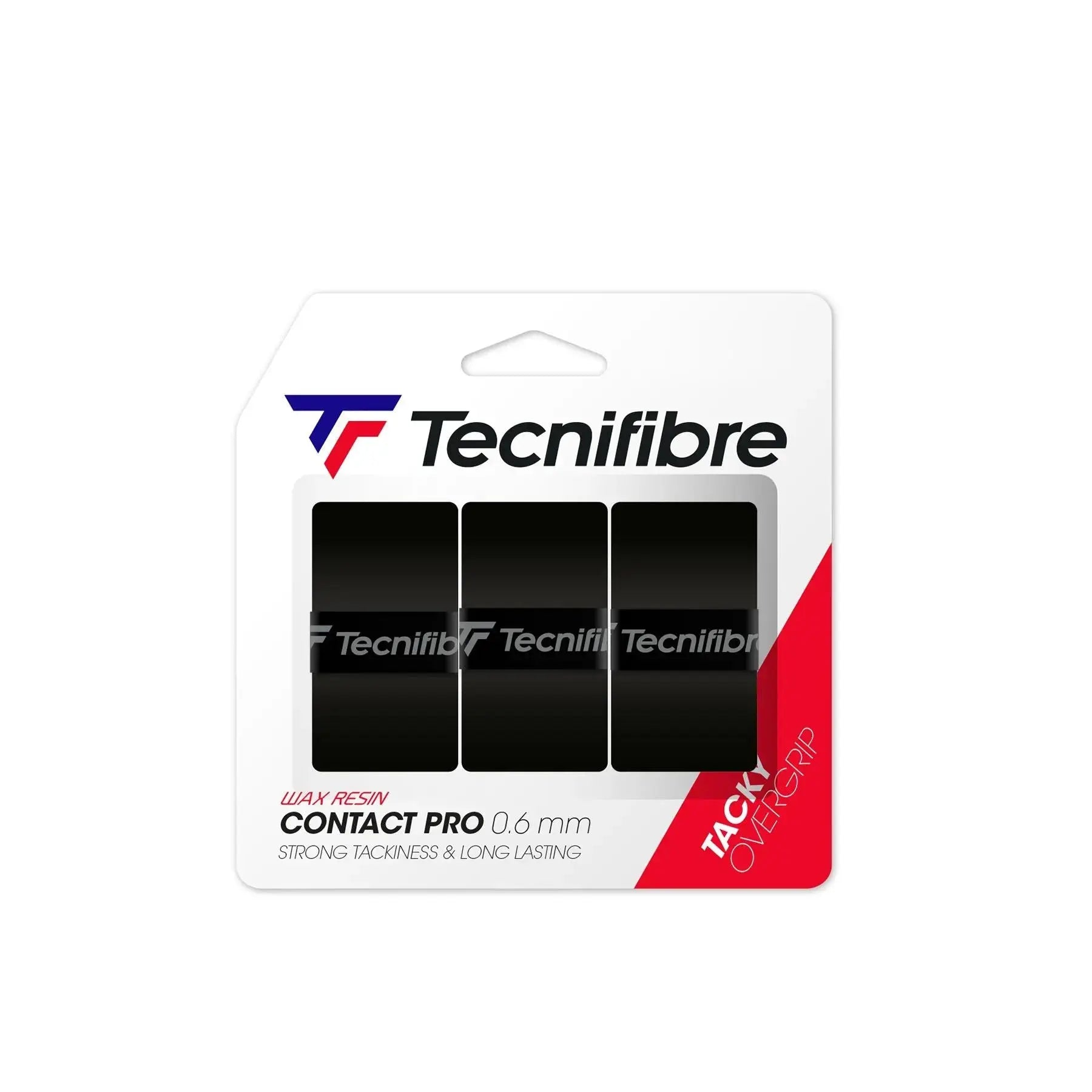 Tecnifibre Over Grip Contact PRO - Wax Resin 0.6Mm-3 Pack - Black