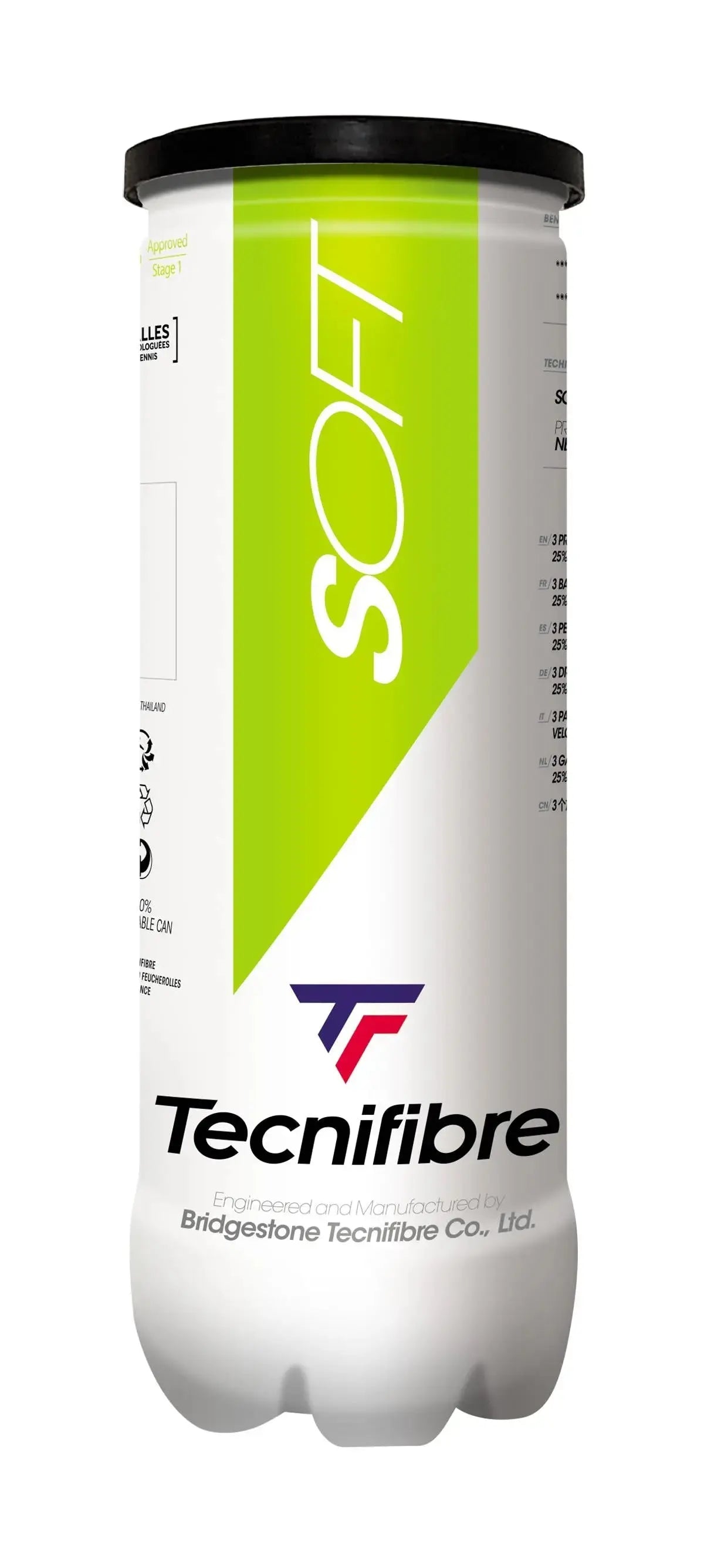 Tecnifibre Tennis Ball Soft - Green Dot 3 Ball