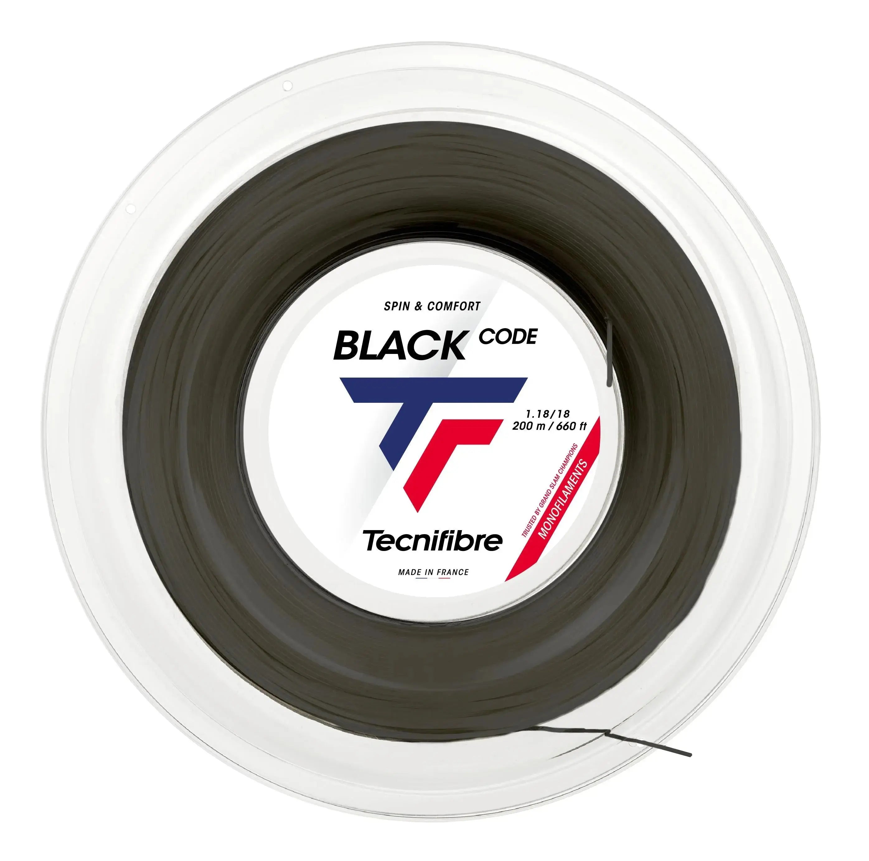 Tecnifibre Tennis String Blackcode 200M - Black - 1.18 - Polyester