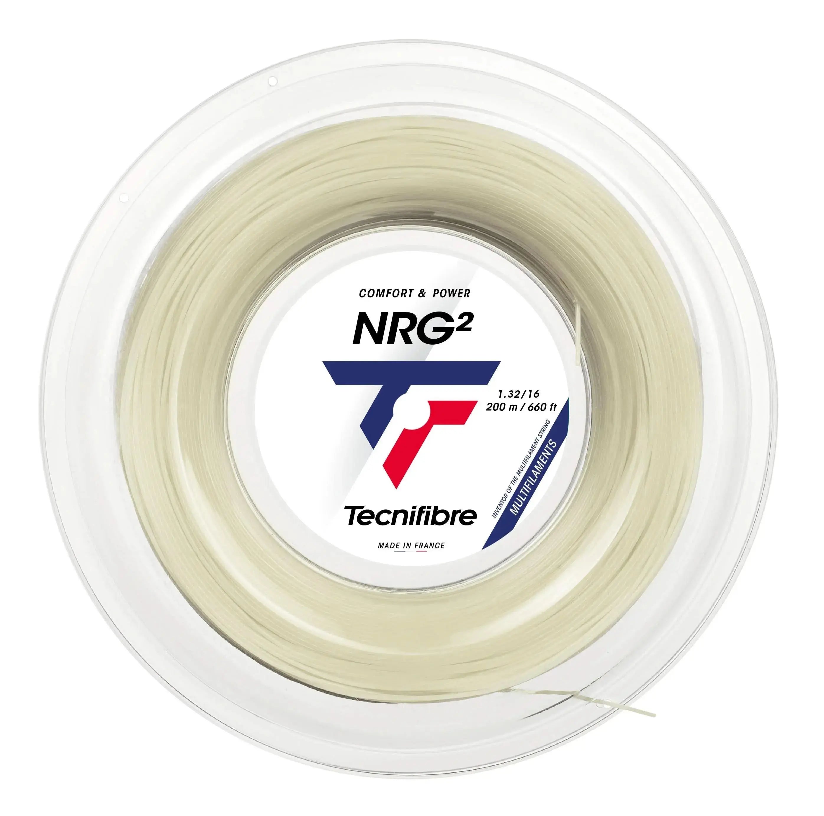 Tecnifibre Tennis String NRG2 200M - Natural - 1.32 - Multifilament