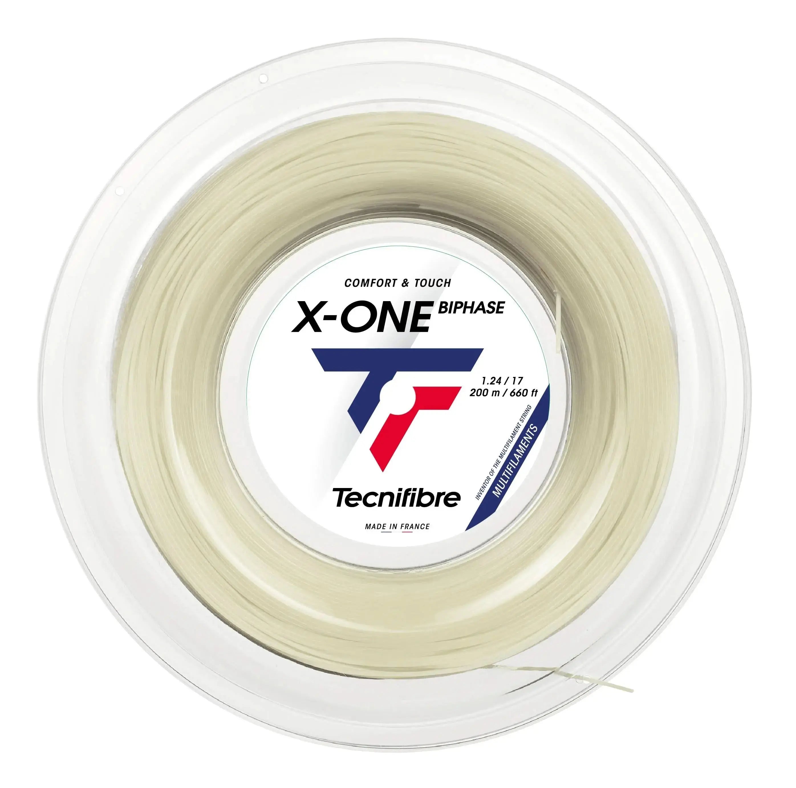 Tecnifibre Tennis String X-One Biphase 200M - Natural - 1.24 - Multifilament