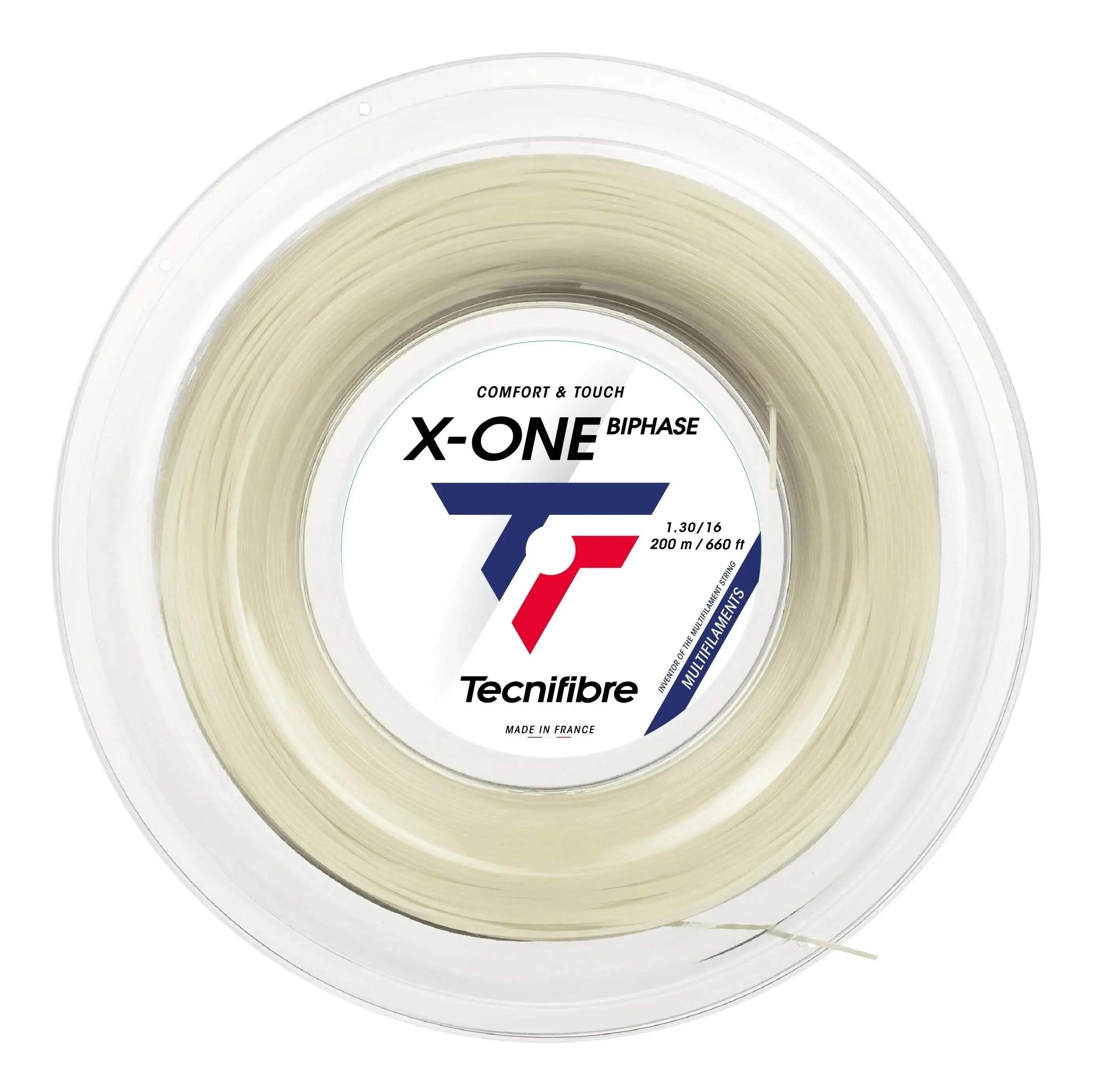 Tecnifibre Tennis String X-One Biphase 200M - Natural - 1.30 - Multifilament