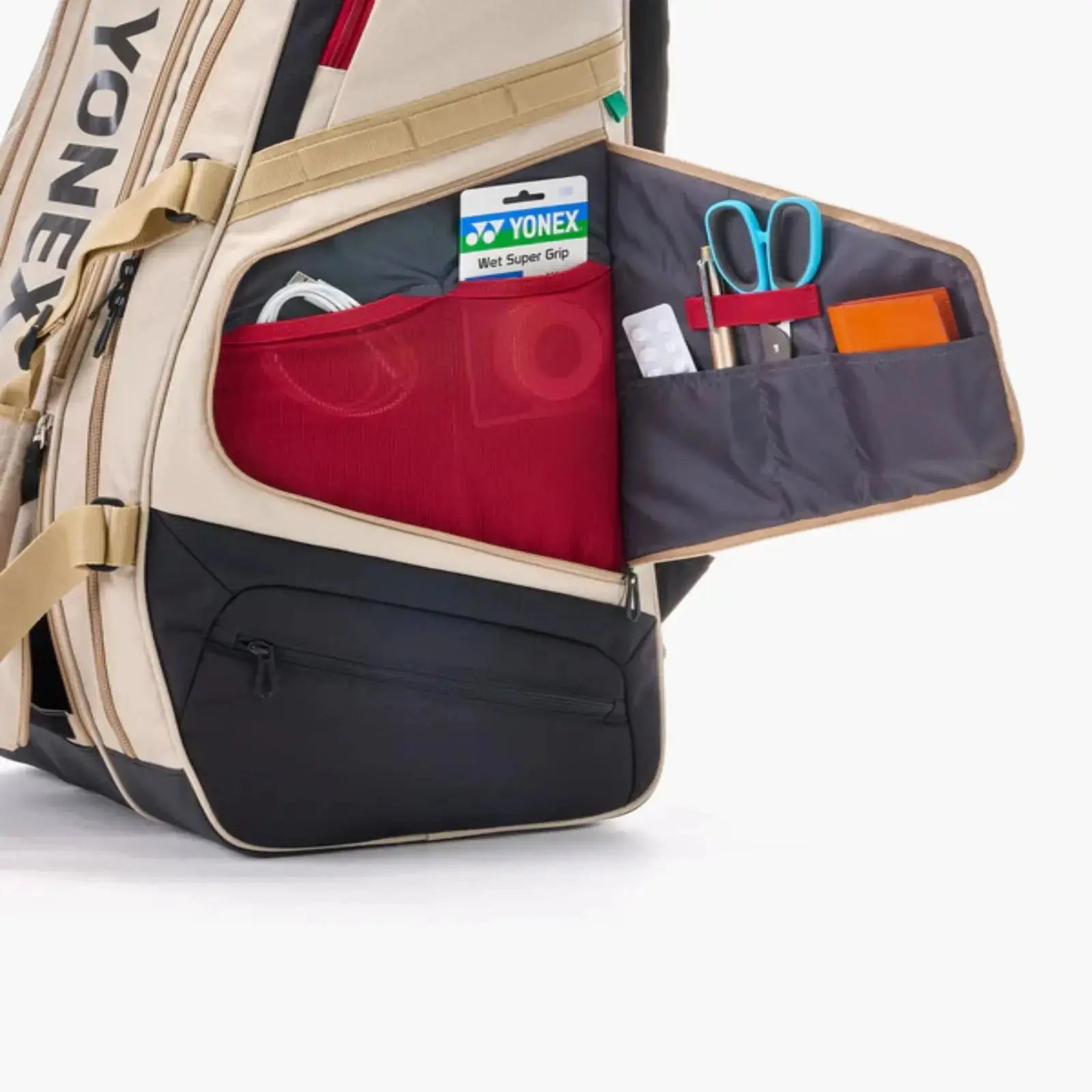 Yonex Gearlogic Tennis Racquet Bag 9 Racquets-Beige