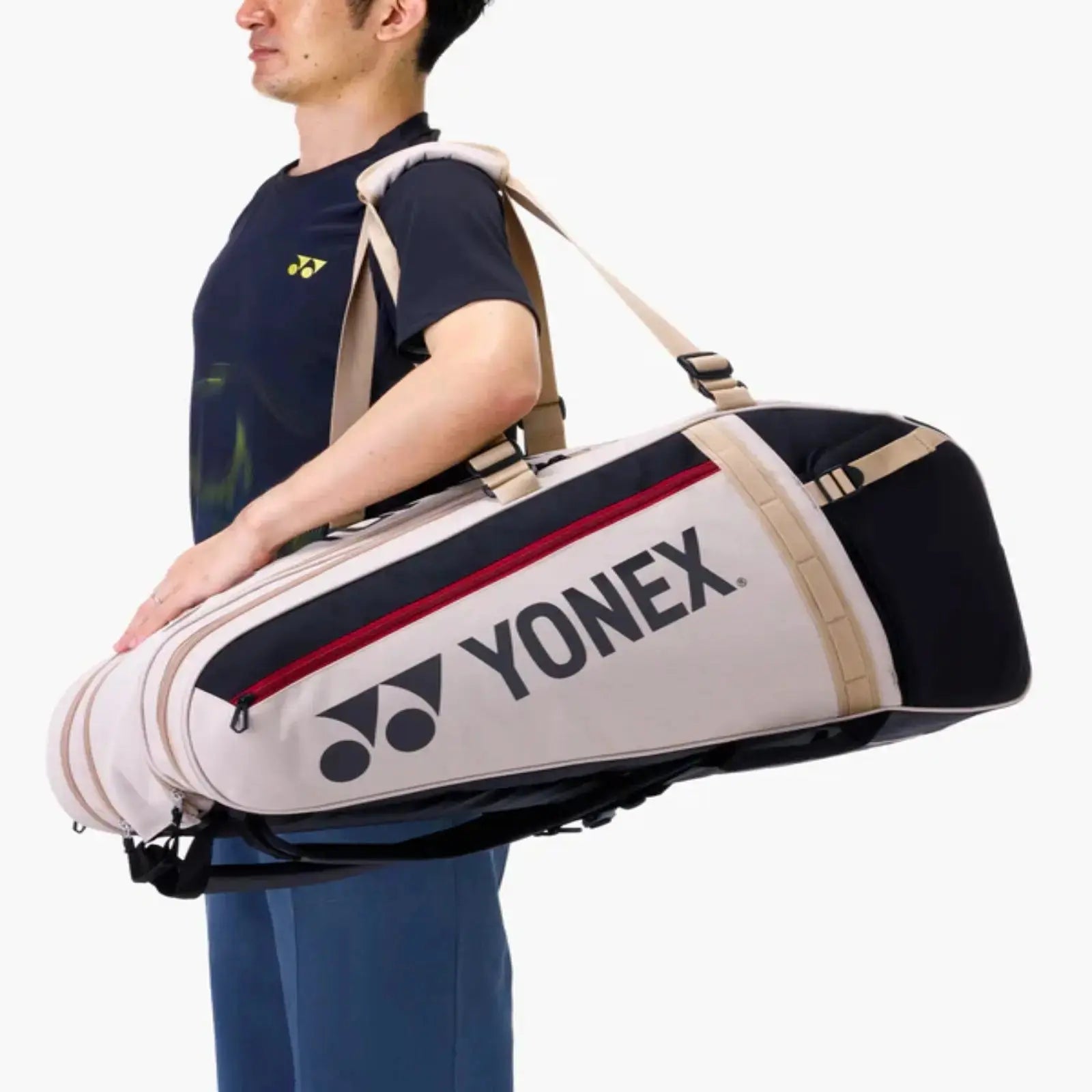 Yonex Gearlogic Tennis Racquet Bag 9 Racquets-Beige