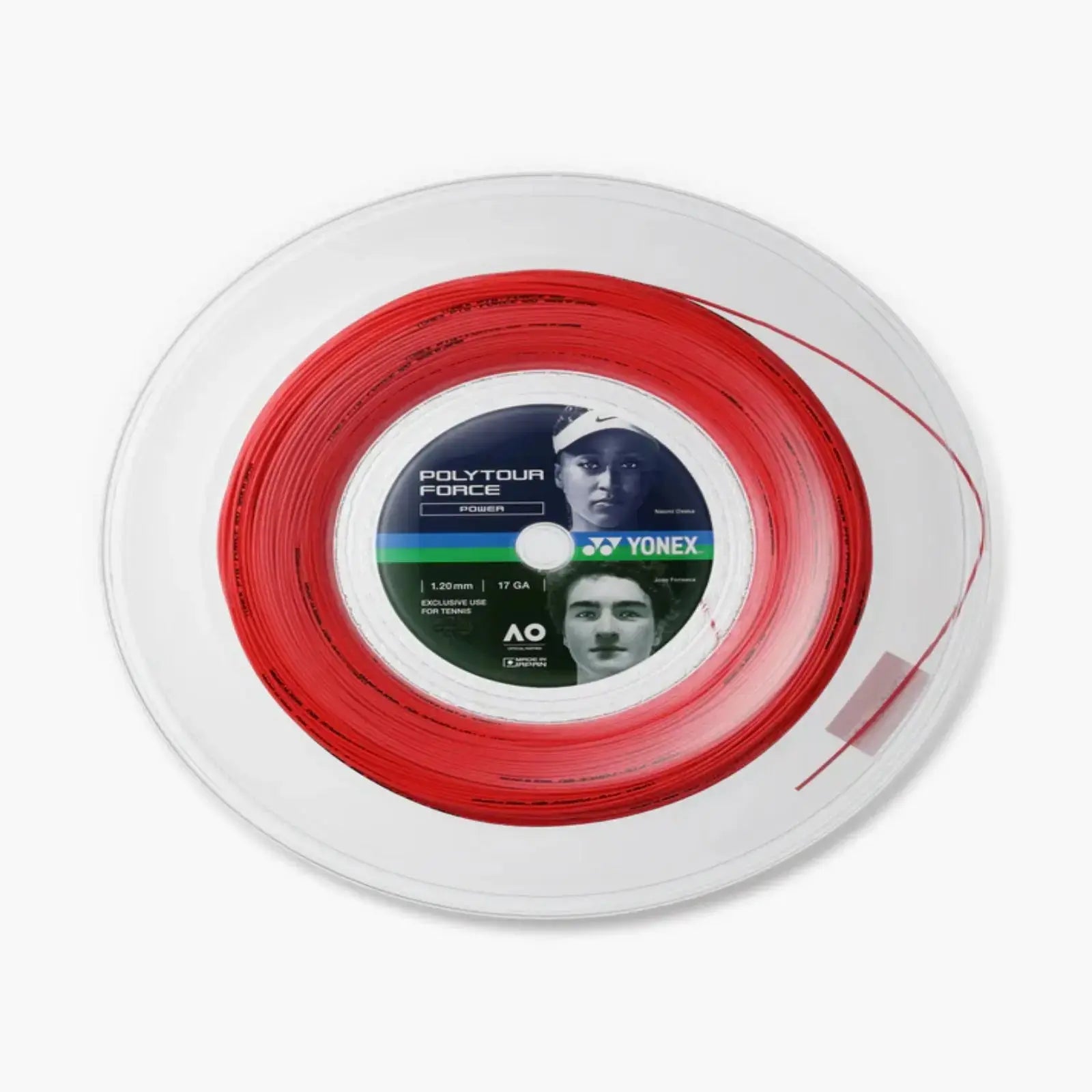 Yonex Poly Tour Force 120 Tennis String 200m Coil-Bright Red