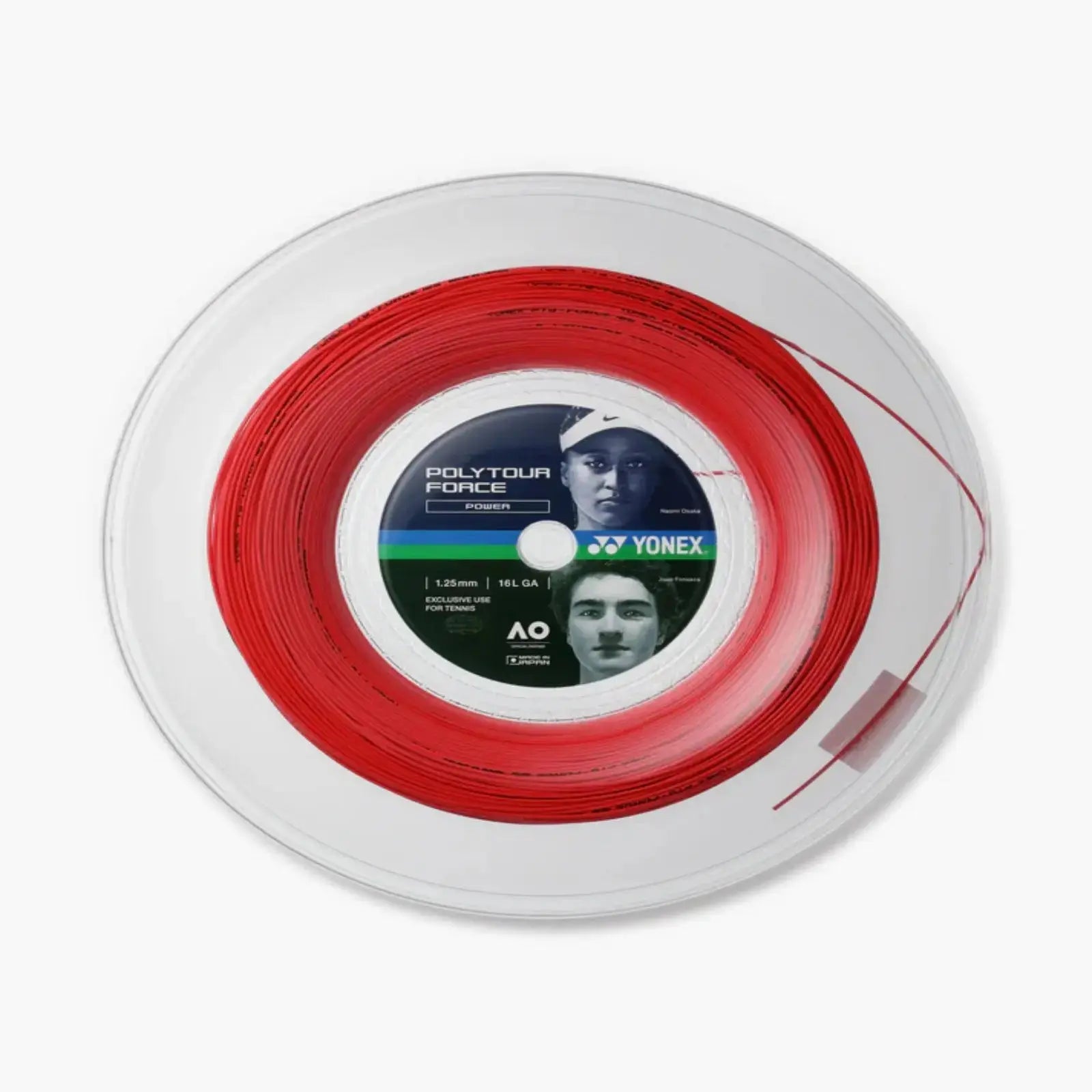 Yonex Poly Tour Force 125 Tennis String 200m Coil-Bright Red