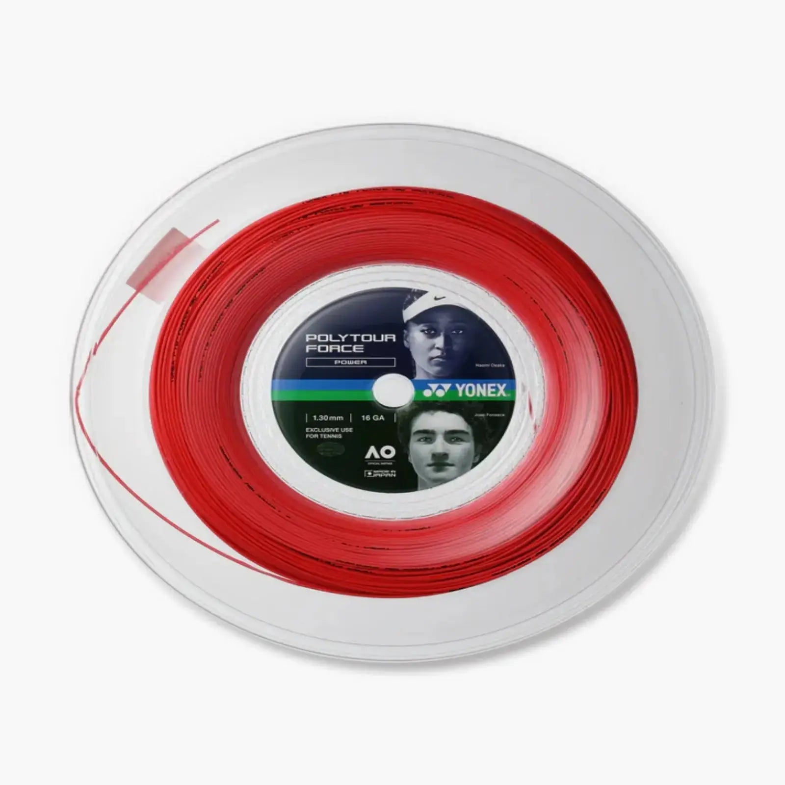 Yonex Poly Tour Force 130 Tennis String 200m Coil-Bright Red