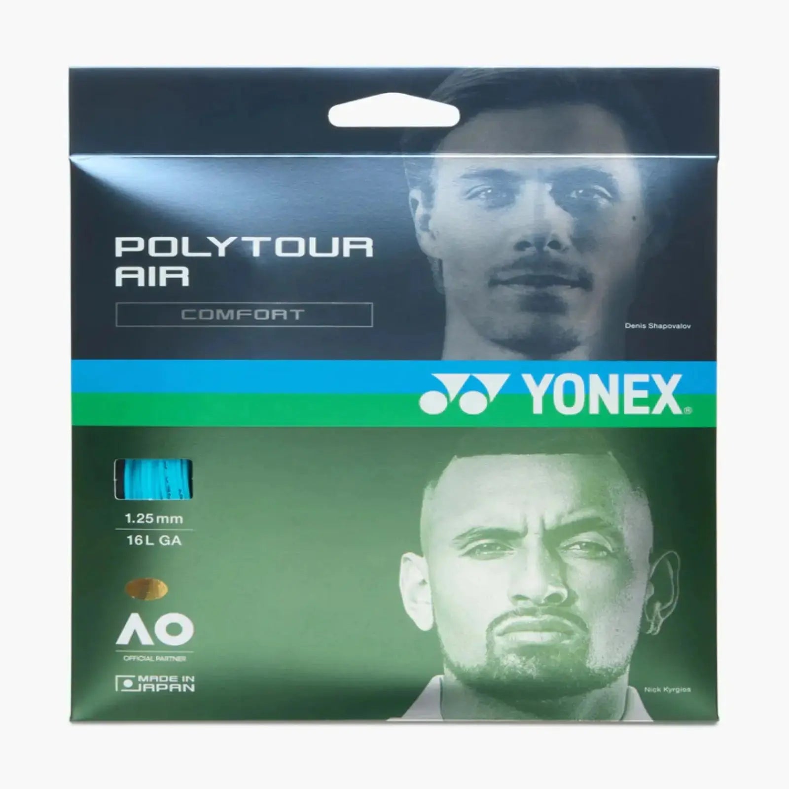 Yonex Polytour Air Comfort 1.25 16L GA Tennis String Set-Sky Blue