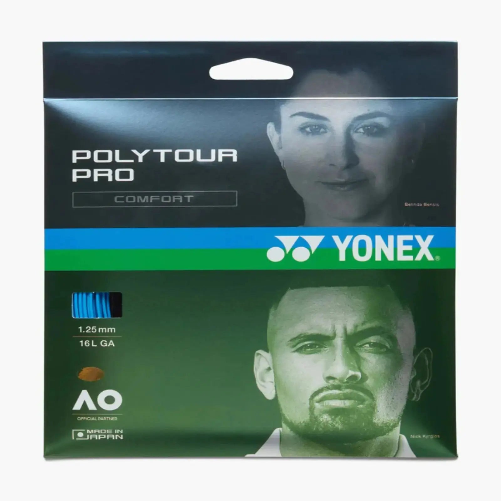 Yonex Polytour Pro Comfort 1.25 16L GA Tennis String Set-Blue