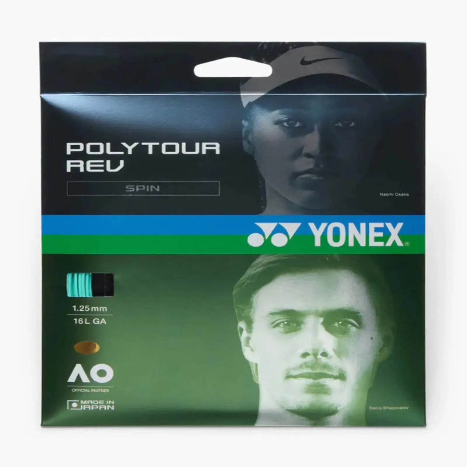 Yonex Polytour Rev Spin 1.20 17GA Tennis String 12m Set-Mint