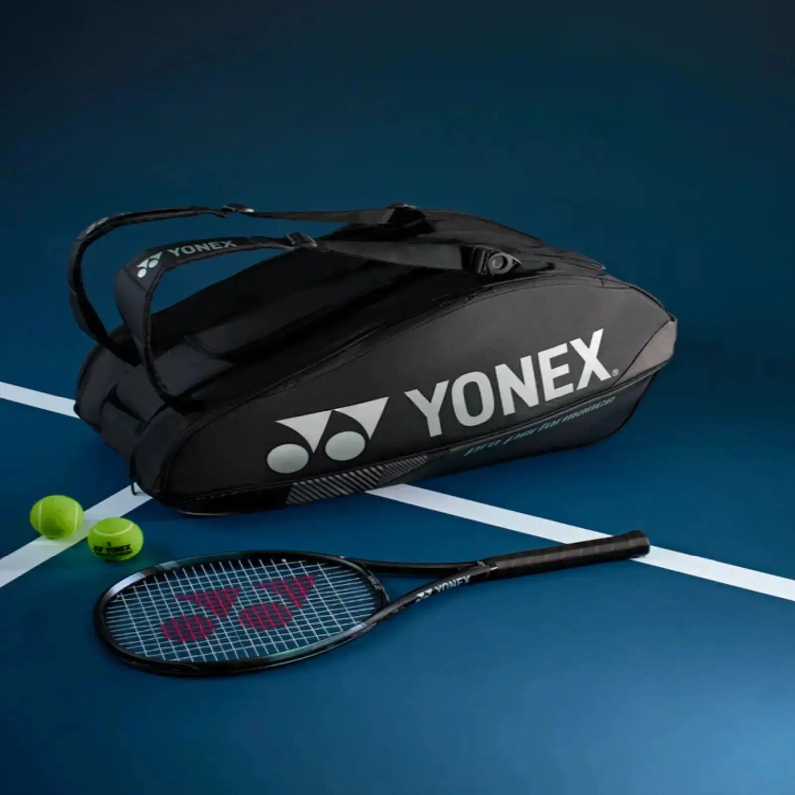 Yonex Pro Tennis Racquet Bag 9 Racquets-Black