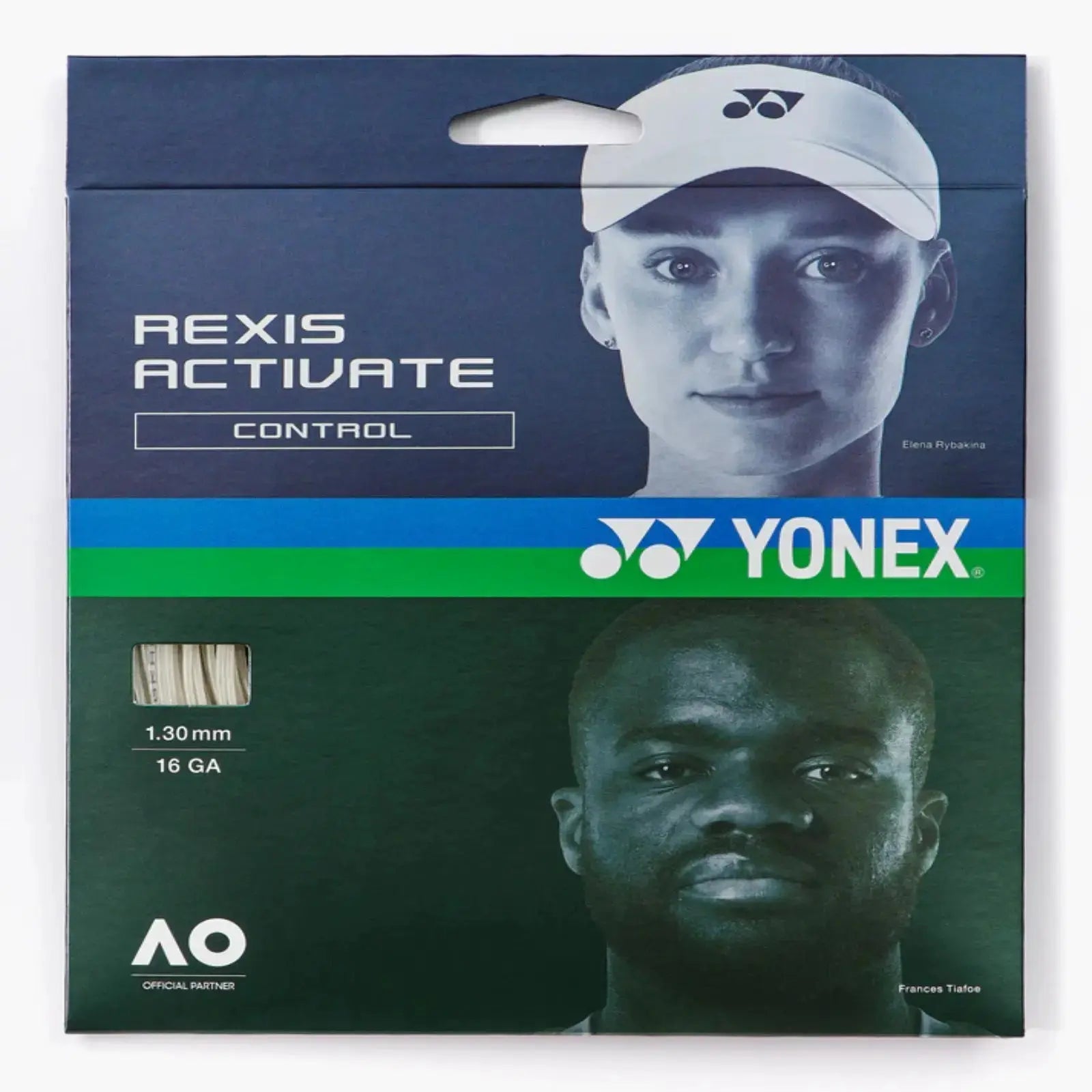 Yonex Rexis Activate Control 1.30 16 GA Tennis String Set-White