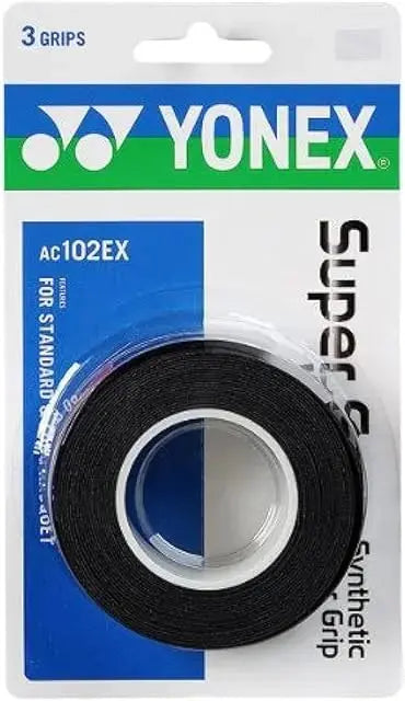 Yonex Tennis Super Grap Overgrip- 3 Wraps - Black