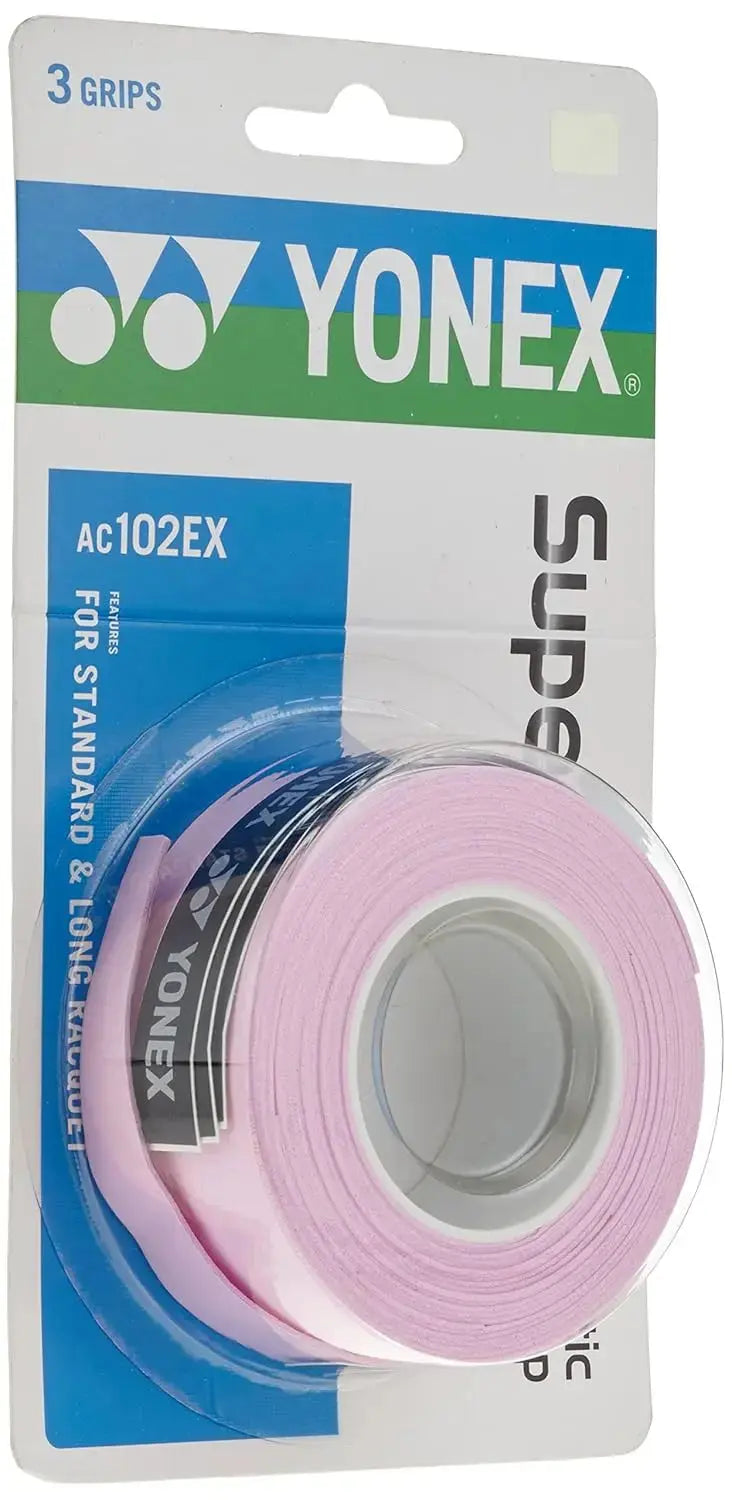 Yonex Tennis Super Grap Overgrip-3 Wraps - Mist Pink