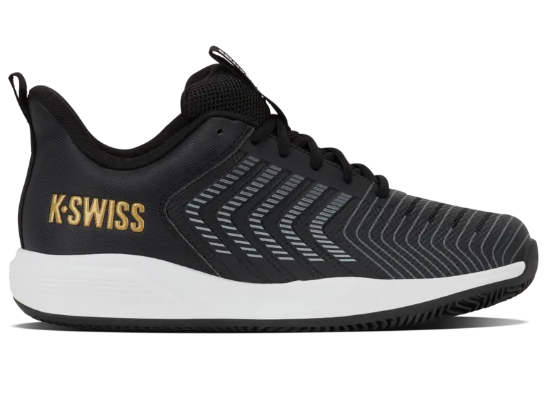 KSwiss Men's Tennis Shoes Ultrashot Light - Clay Court - Moonless/White/Gold