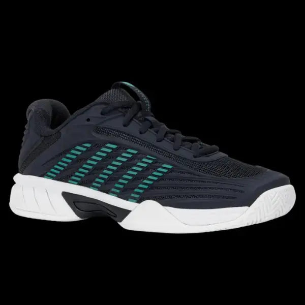 KSwiss Junior Tennis Shoes Hypercourt Express 3 - All Court - Carbon/Baltic/White