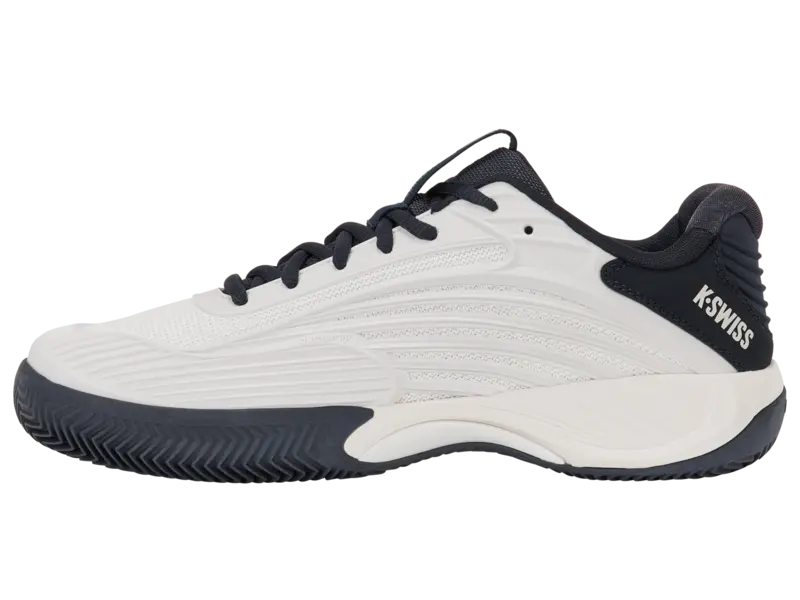 KSwiss Men's Tennis Shoes Hypercourt Express 3 - Clay Court - Blanc /Carbon/Baltic