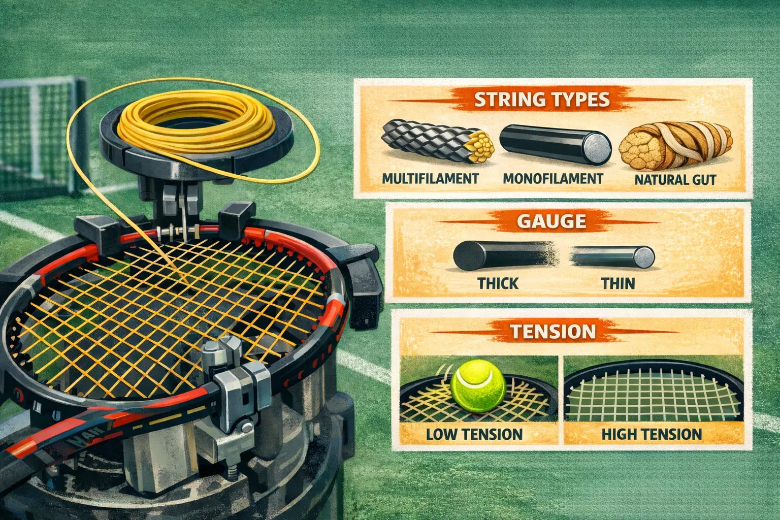 Guide, How to Choose Tennis Racquet String? SturdyRacquets
